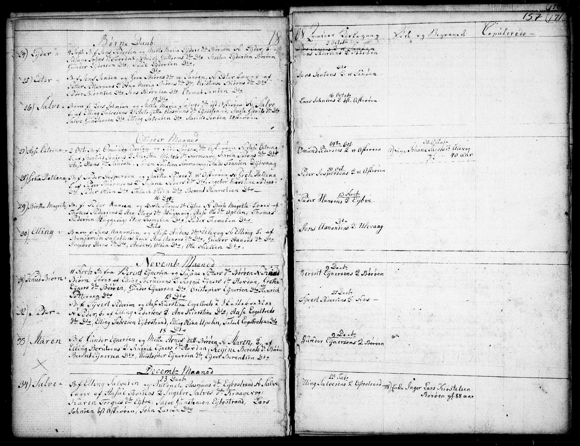 Dypvåg sokneprestkontor, AV/SAK-1111-0007/F/Fb/Fba/L0007: Parish register (copy) no. B 7, 1762-1810, p. 157