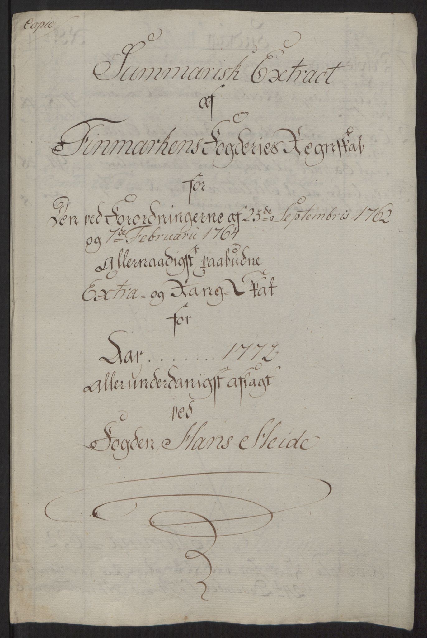 Rentekammeret inntil 1814, Reviderte regnskaper, Fogderegnskap, RA/EA-4092/R69/L4910: Ekstraskatten  Finnmark/Vardøhus, 1762-1772, p. 441
