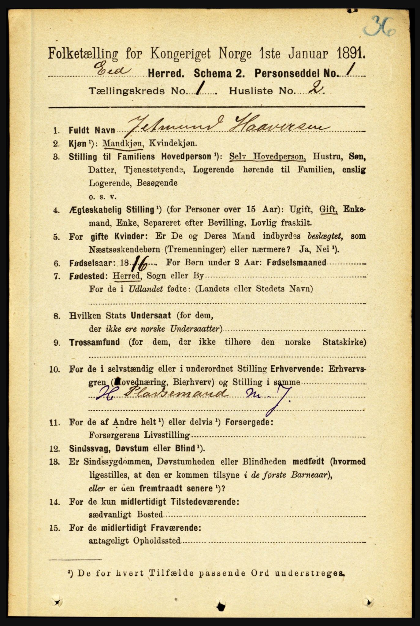 RA, 1891 census for 1443 Eid, 1891, p. 87