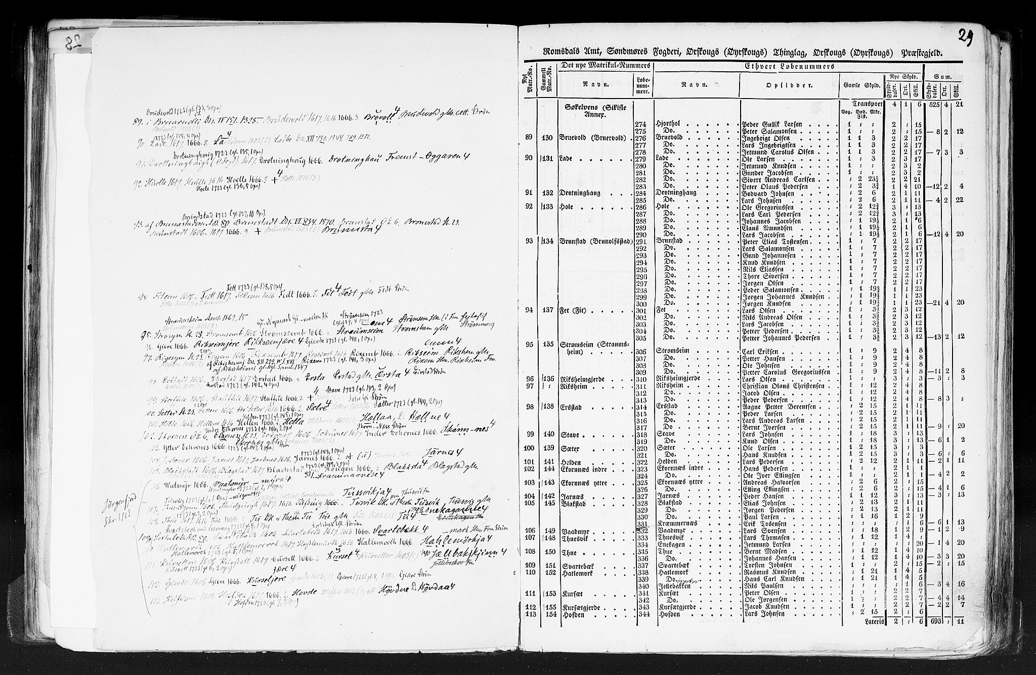 Rygh, AV/RA-PA-0034/F/Fb/L0013: Matrikkelen for 1838 - Romsdal amt (Møre og Romsdal fylke), 1838, p. 29a