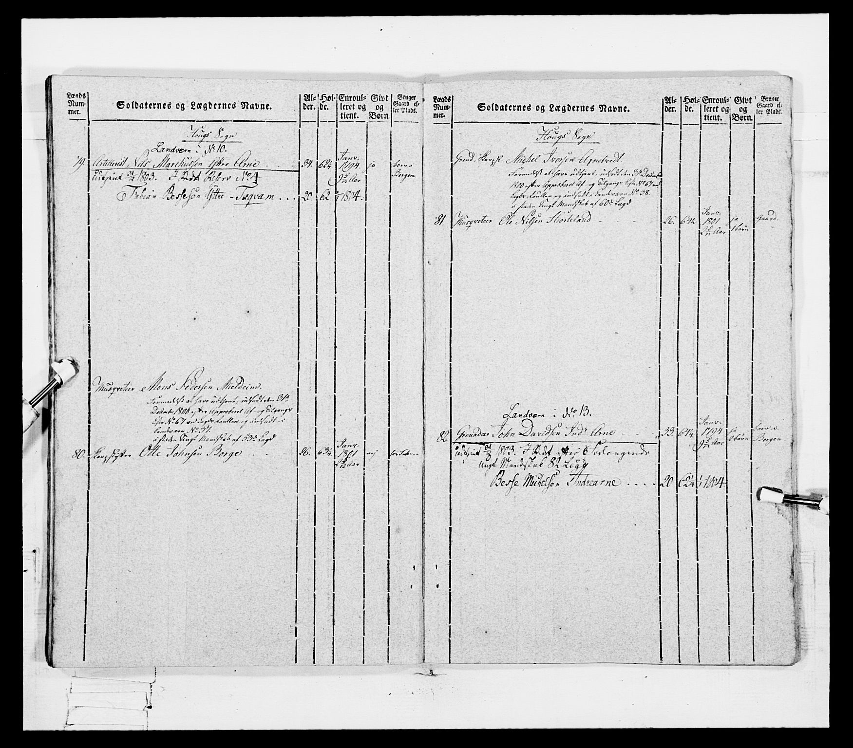 Generalitets- og kommissariatskollegiet, Det kongelige norske kommissariatskollegium, AV/RA-EA-5420/E/Eh/L0096: Bergenhusiske nasjonale infanteriregiment, 1791-1803, p. 367