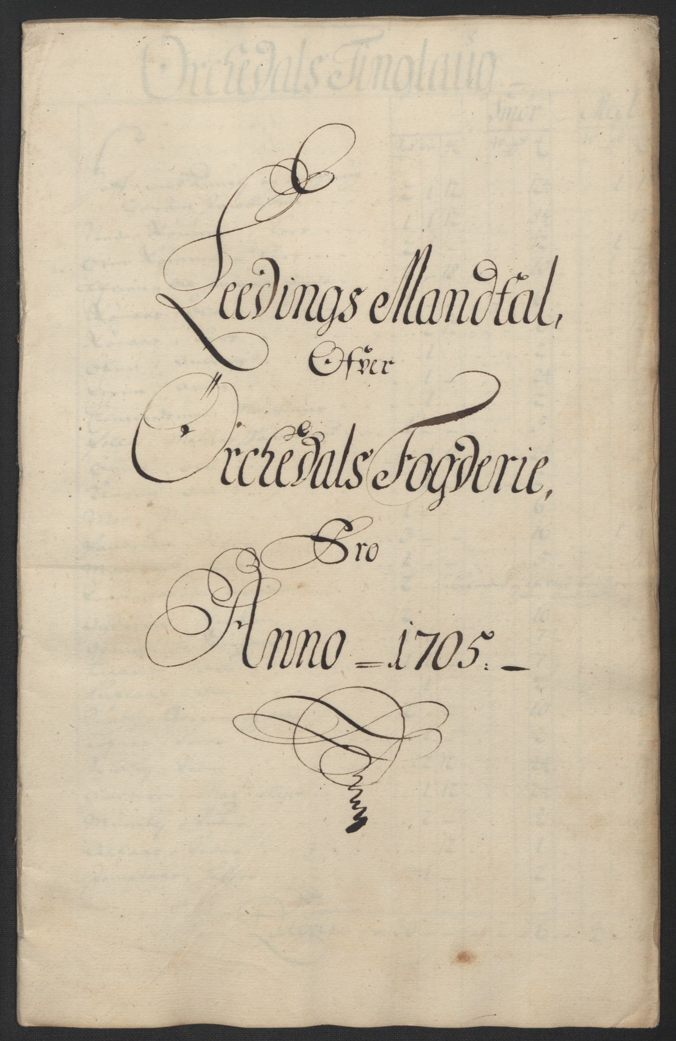 Rentekammeret inntil 1814, Reviderte regnskaper, Fogderegnskap, RA/EA-4092/R60/L3955: Fogderegnskap Orkdal og Gauldal, 1705, p. 172