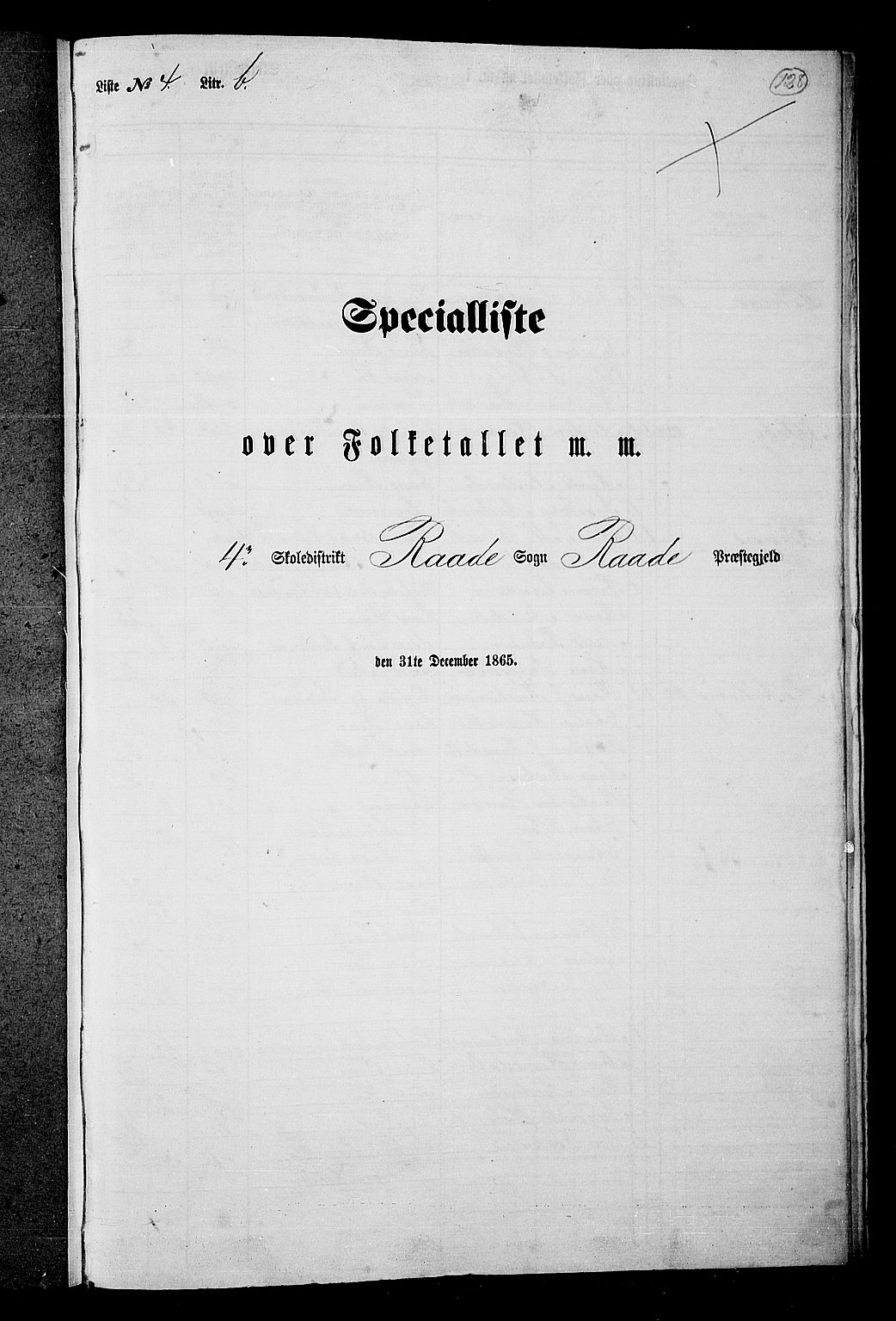 RA, 1865 census for Råde, 1865, p. 115