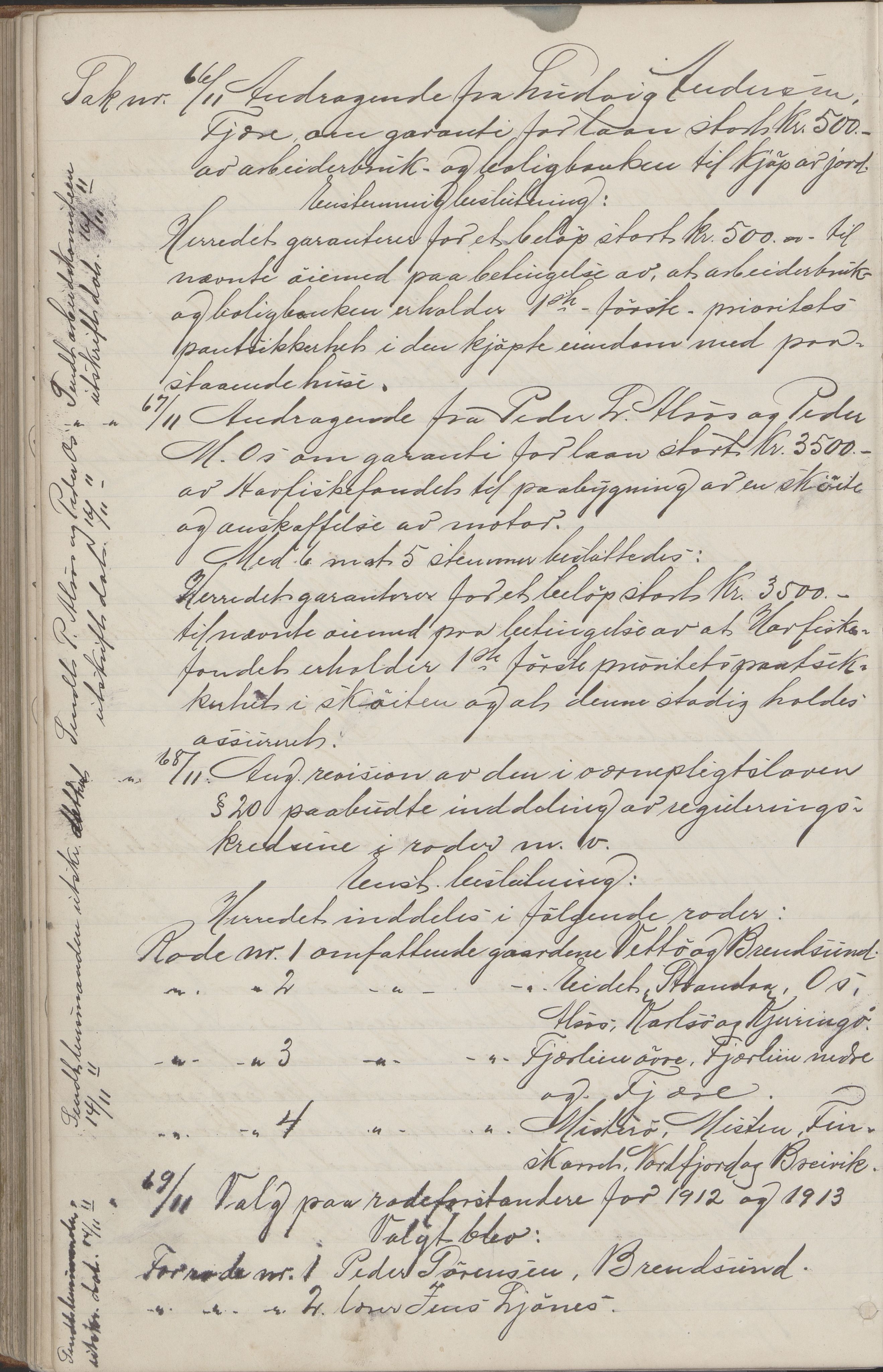 Kjerringøy kommune. Formannskapet, AIN/K-18441.150/A/Aa/L0002: Forhandlingsprotokoll Norfolden- Kjerringø formanskap, 1900-1911