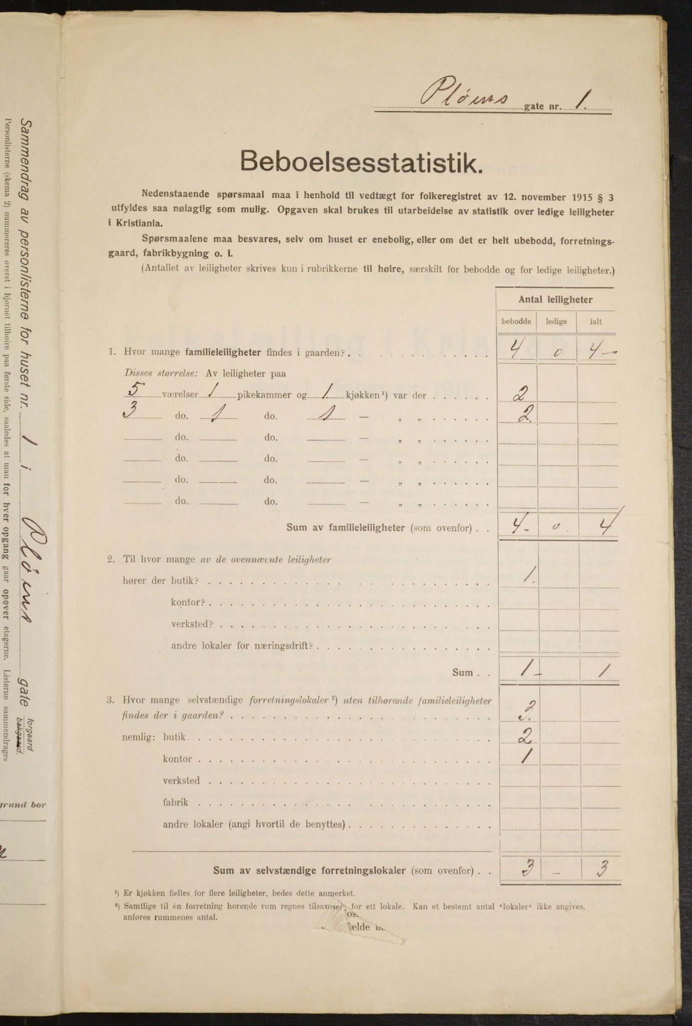 OBA, Municipal Census 1916 for Kristiania, 1916, p. 82814