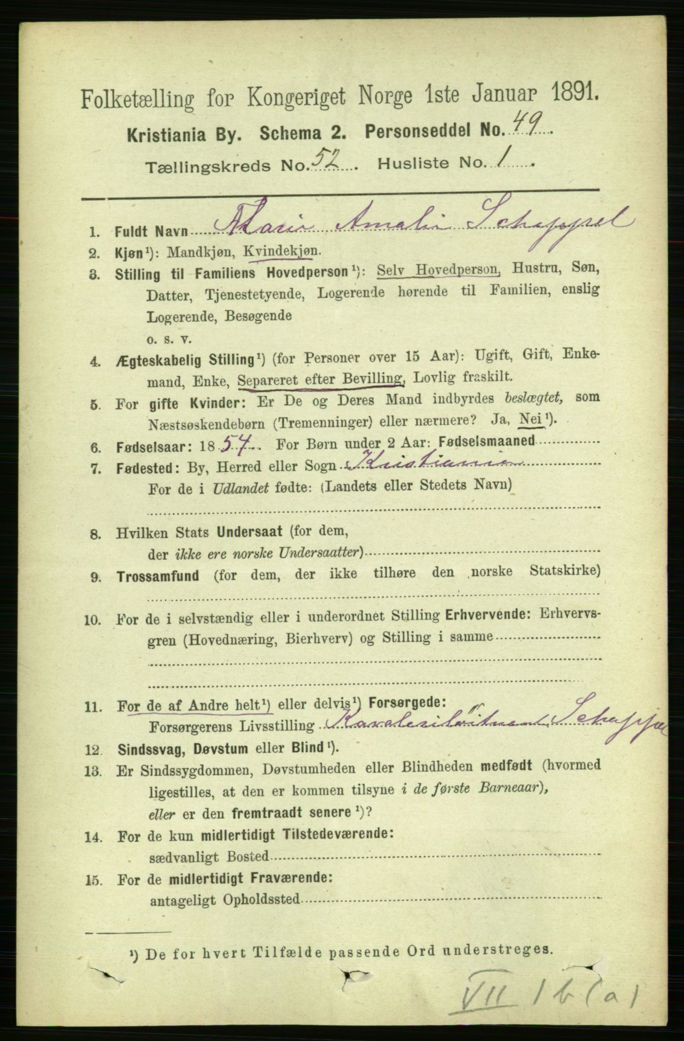 RA, 1891 census for 0301 Kristiania, 1891, p. 29612