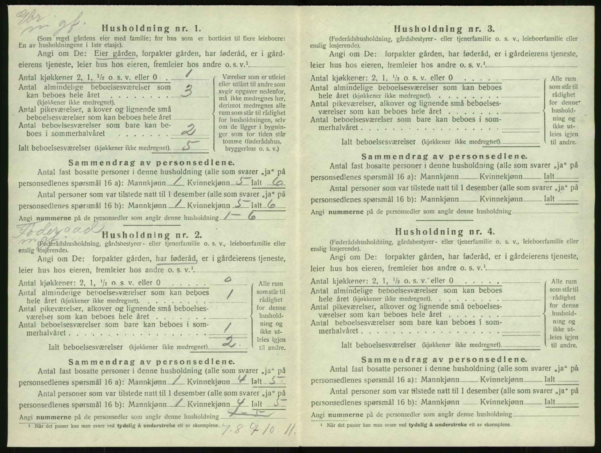 SAT, 1920 census for Stranda, 1920, p. 452