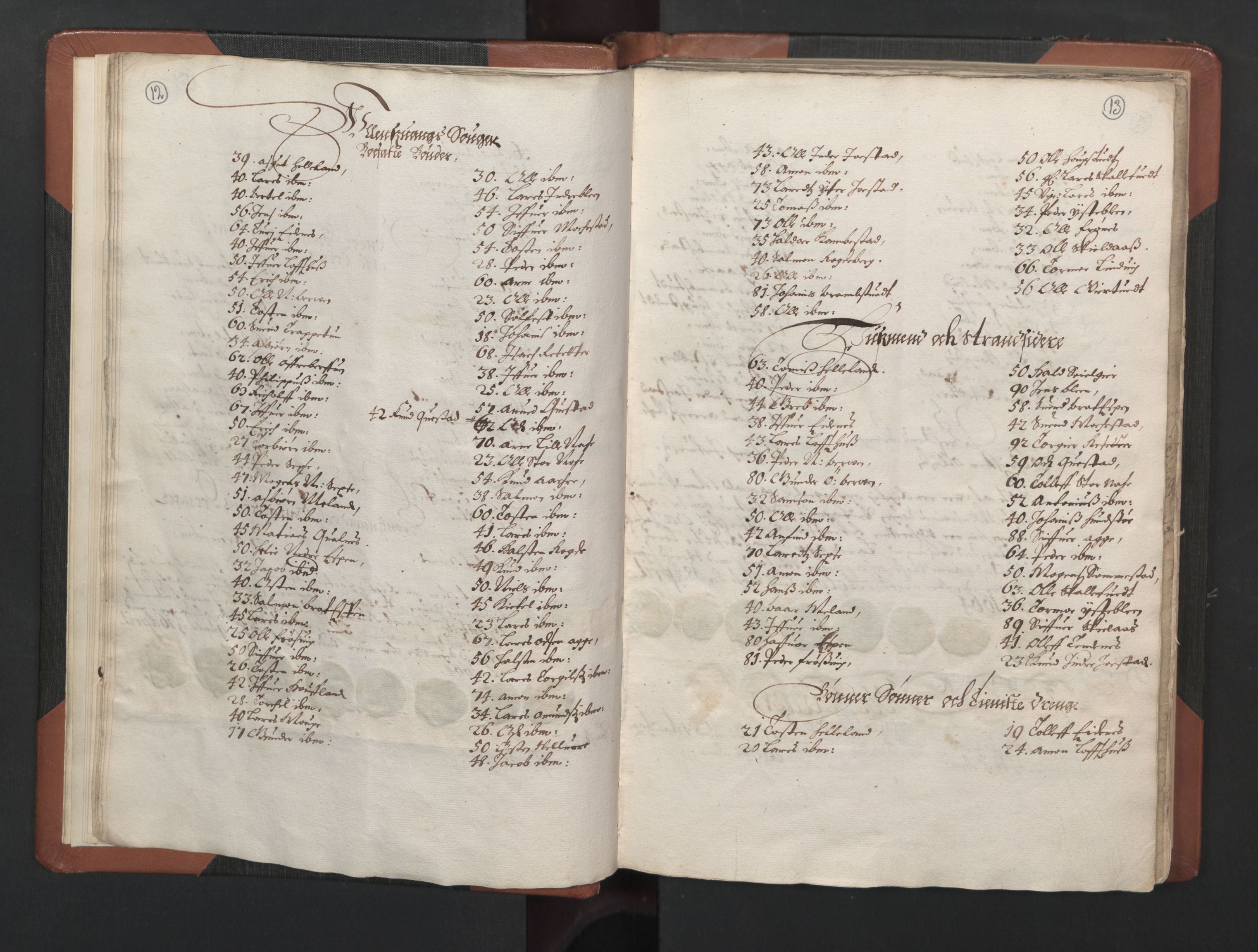 RA, Bailiff's Census 1664-1666, no. 14: Hardanger len, Ytre Sogn fogderi and Indre Sogn fogderi, 1664-1665, p. 12-13