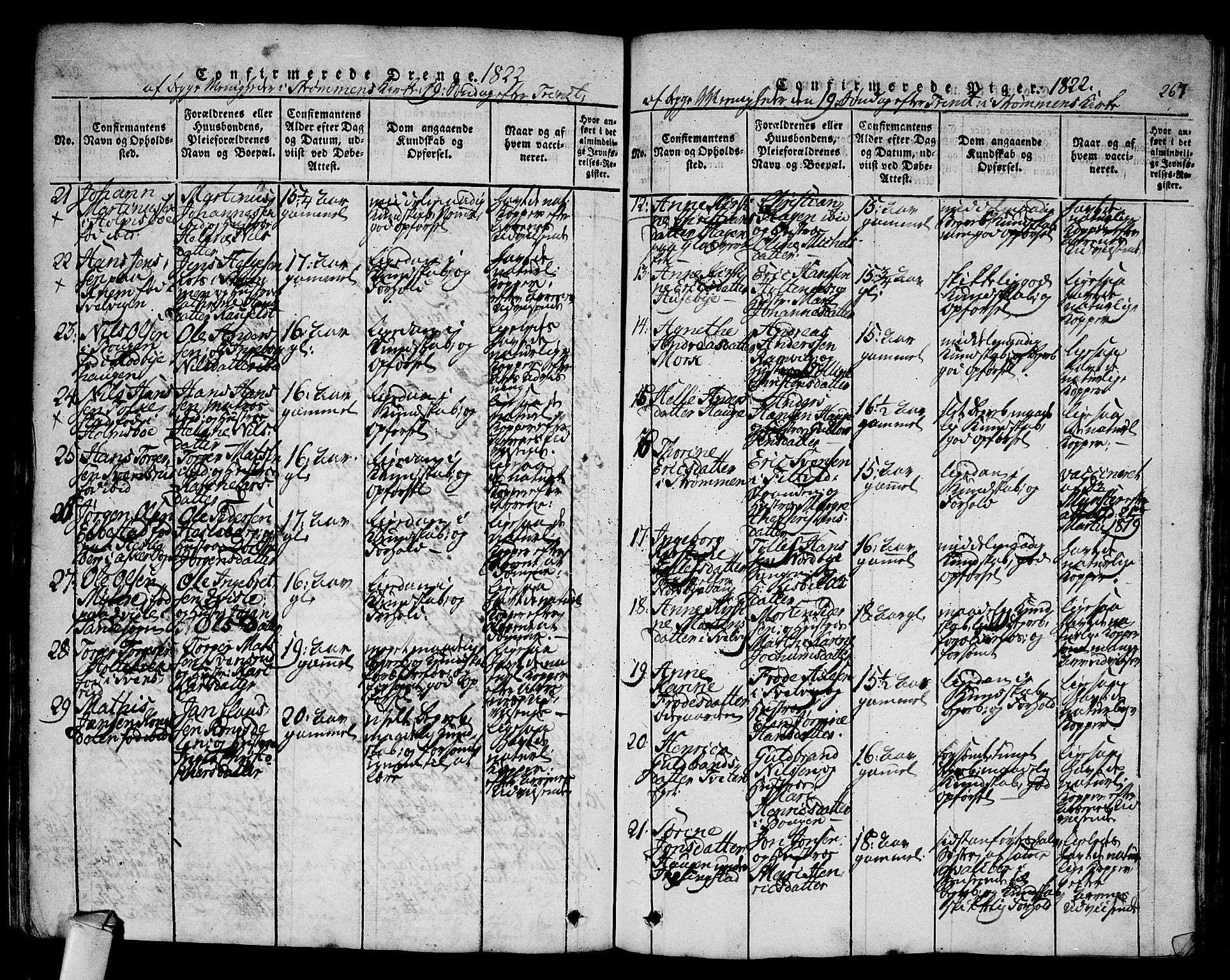 Hurum kirkebøker, AV/SAKO-A-229/F/Fa/L0009: Parish register (official) no. 9, 1816-1826, p. 267