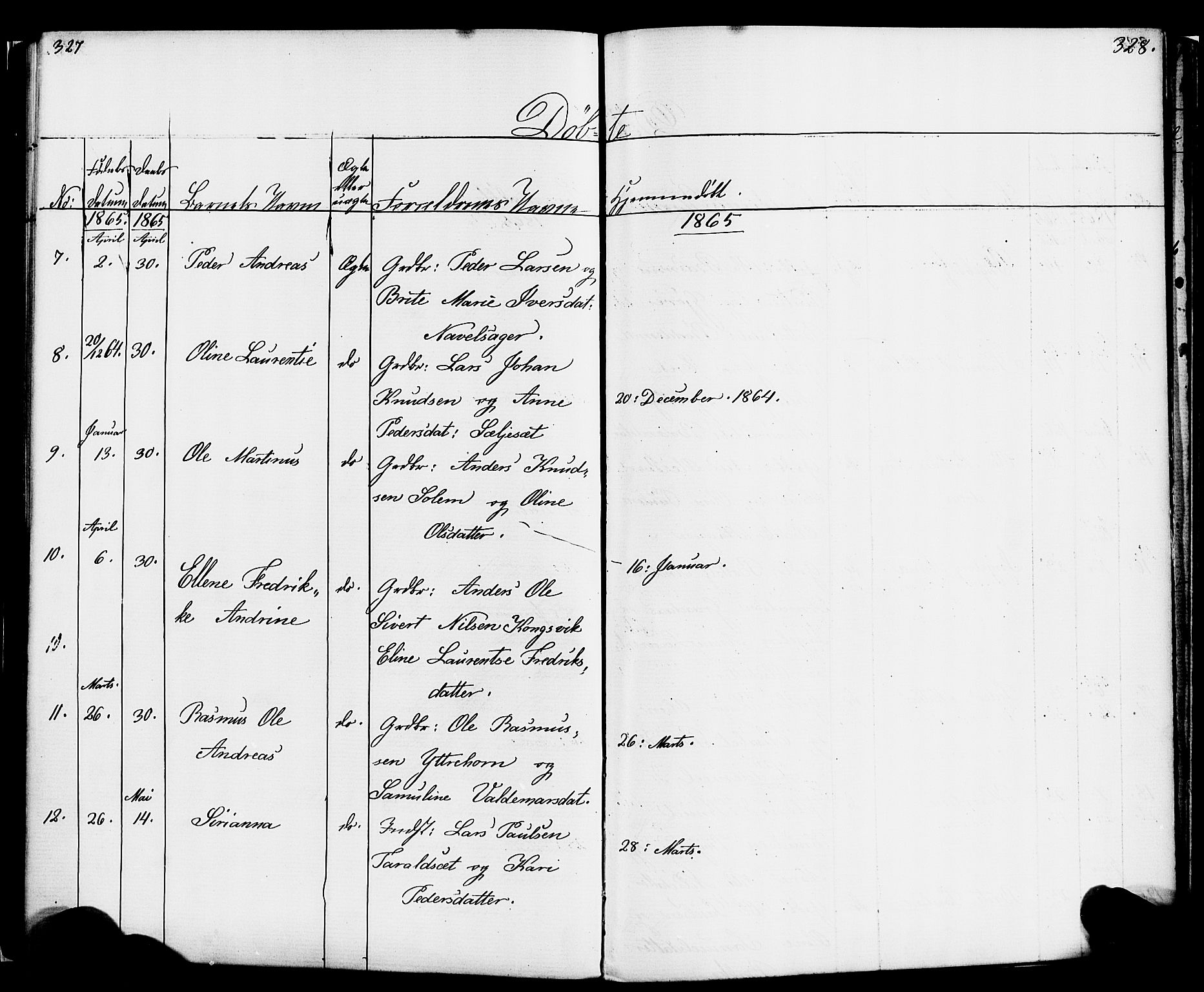 Hornindal sokneprestembete, AV/SAB-A-82401/H/Haa/Haaa/L0001: Parish register (official) no. A 1, 1837-1866, p. 328-329