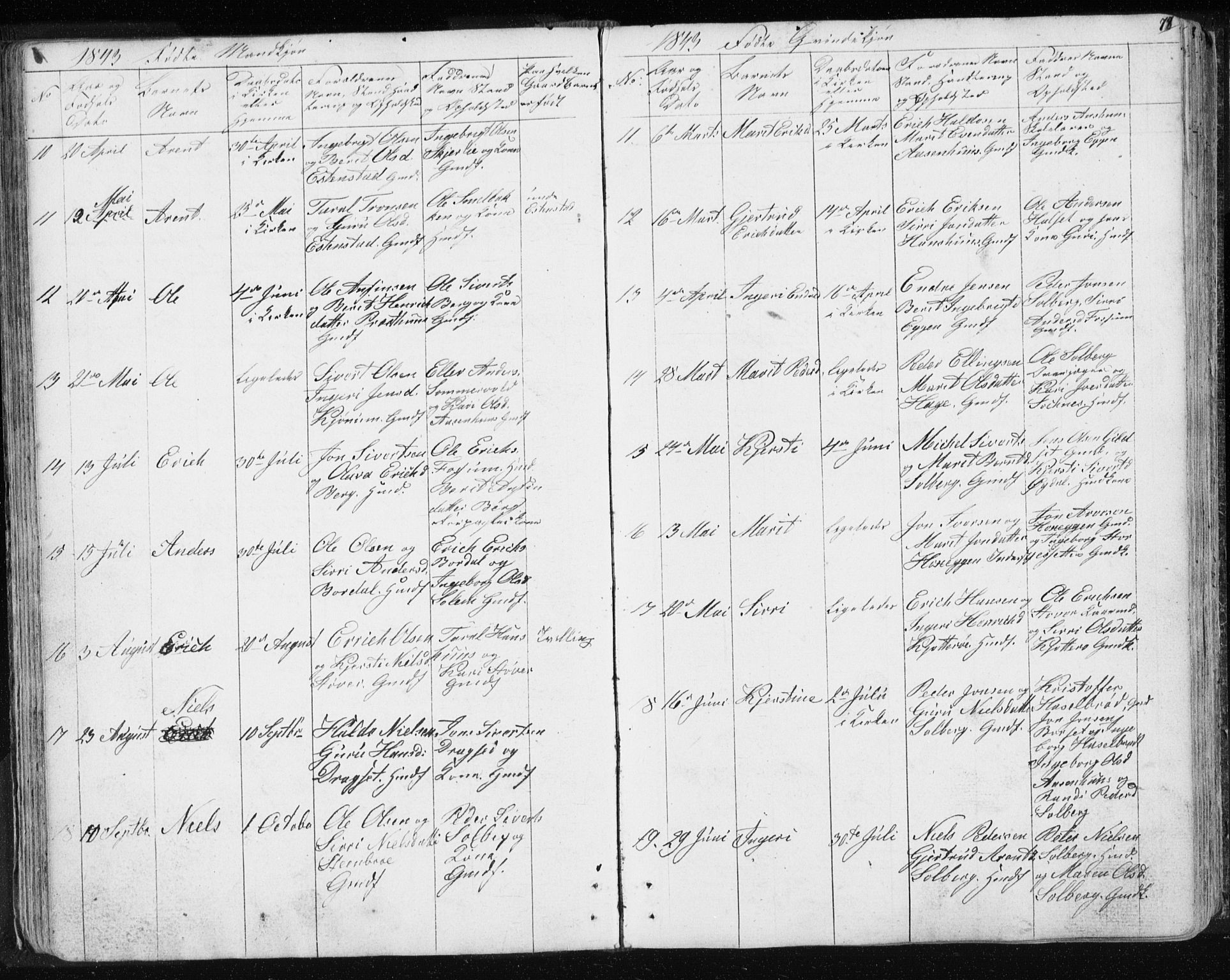 Ministerialprotokoller, klokkerbøker og fødselsregistre - Sør-Trøndelag, SAT/A-1456/689/L1043: Parish register (copy) no. 689C02, 1816-1892, p. 78
