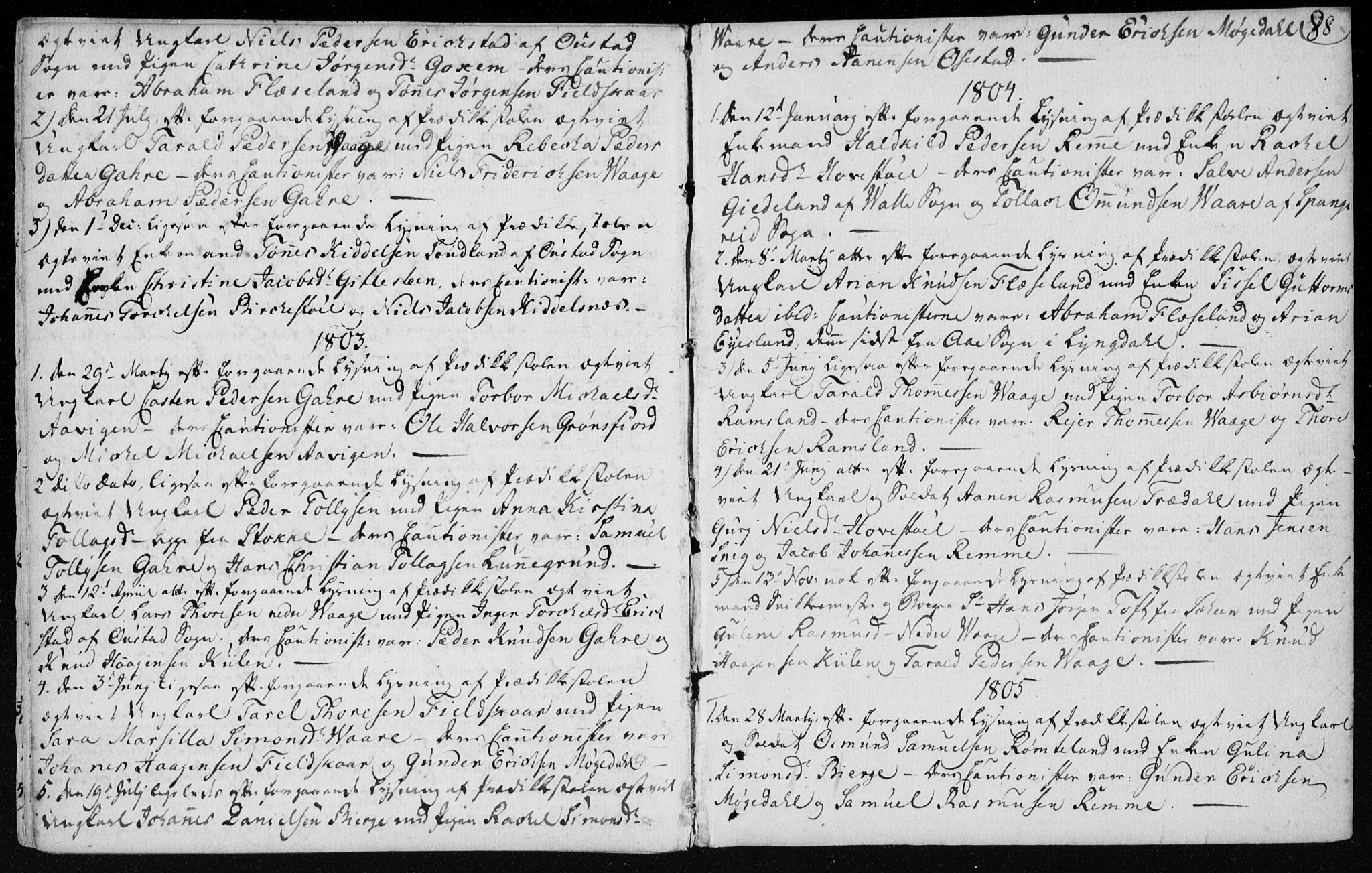 Sør-Audnedal sokneprestkontor, AV/SAK-1111-0039/F/Fa/Fab/L0003: Parish register (official) no. A 3, 1766-1828, p. 88