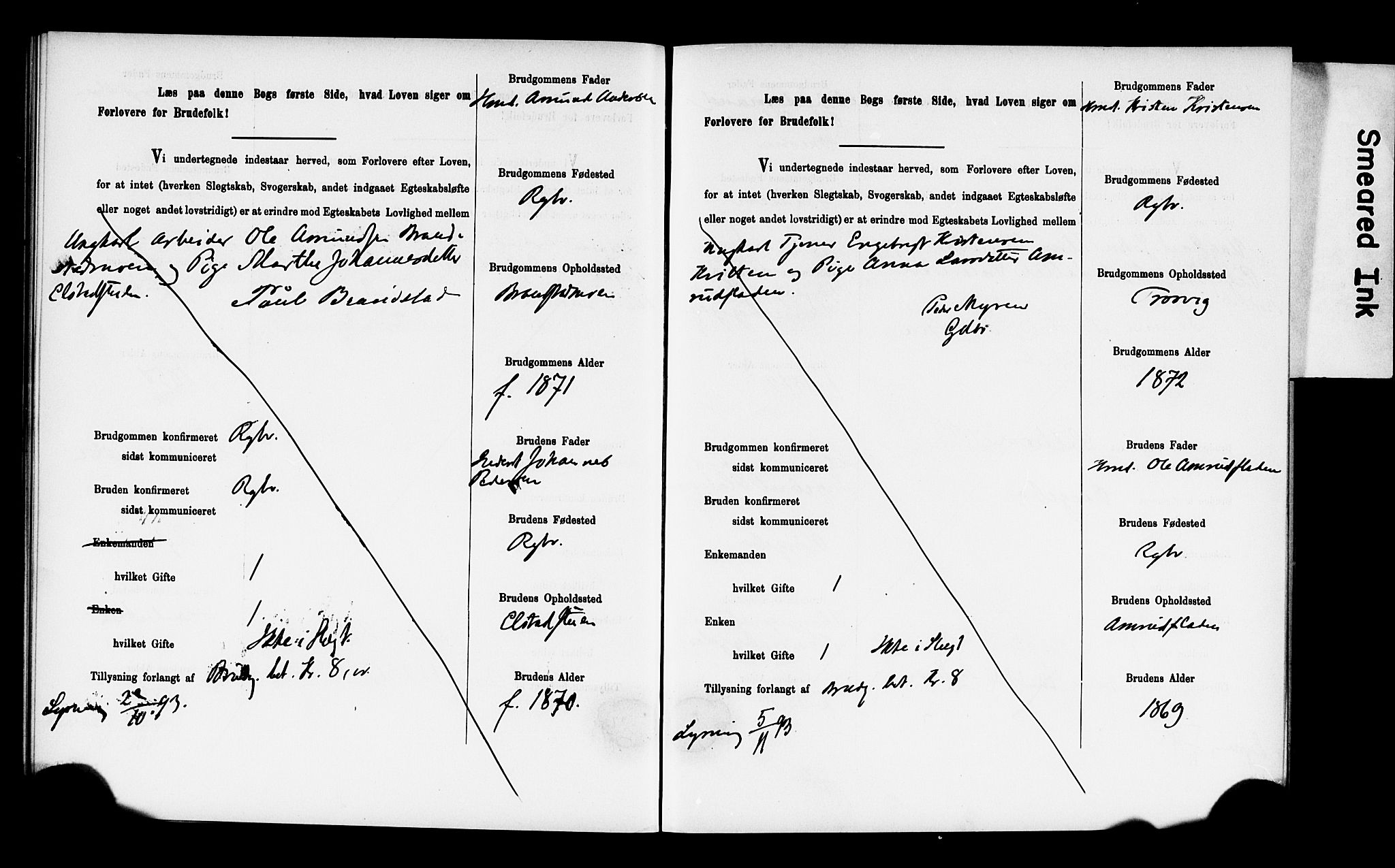 Ringebu prestekontor, AV/SAH-PREST-082/I/Ie: Banns register no. 2, 1886-1894