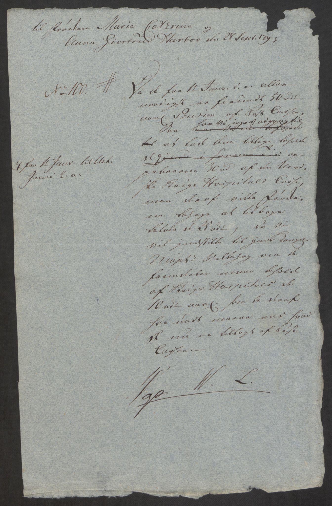 Forsvaret, Den norske kvesthuskasse/krigshospitalkasse, AV/RA-RAFA-1887/F/Fa/L0008: Konsepter, 1790-1793, p. 1198
