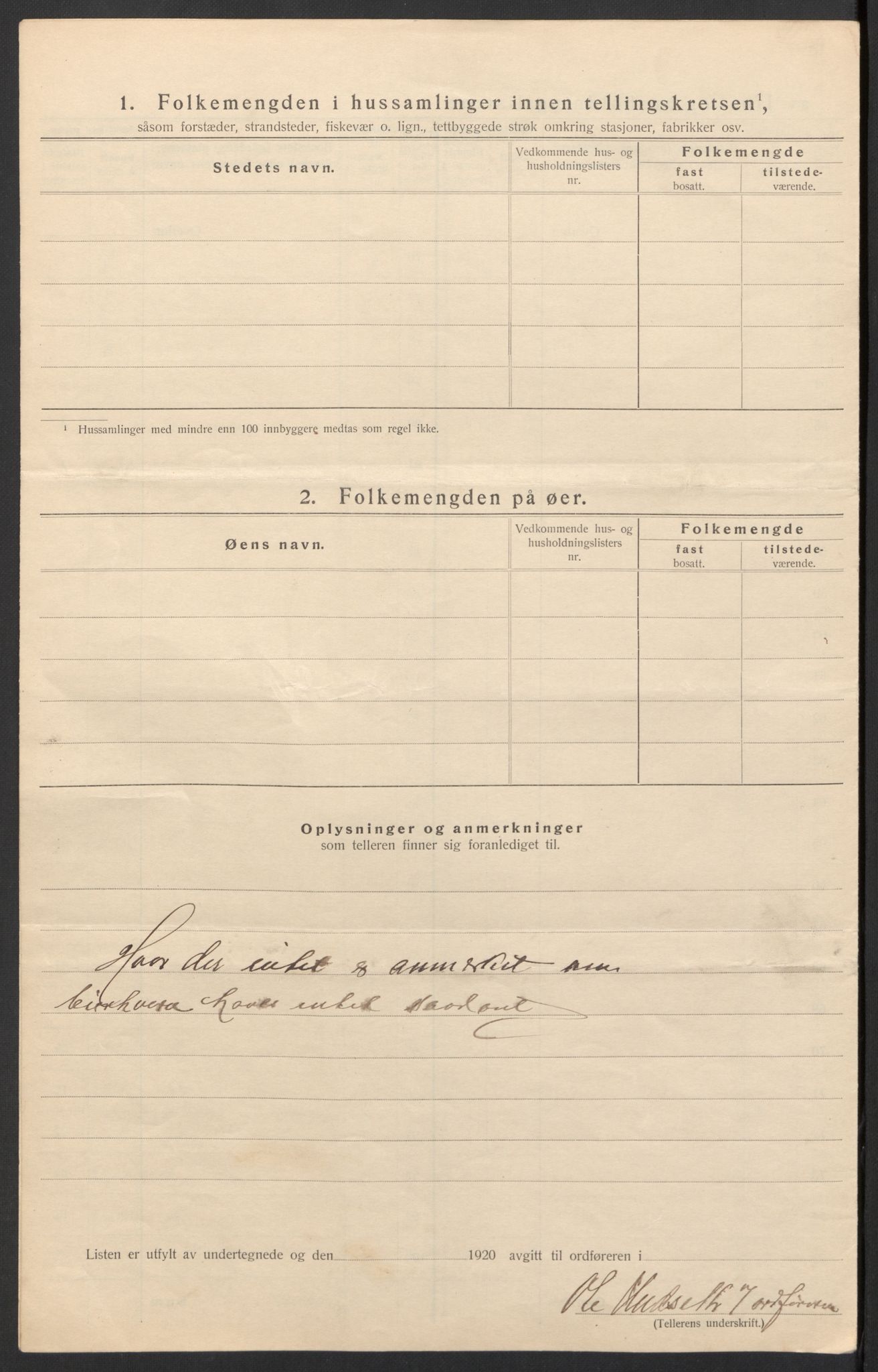 SAH, 1920 census for Biri, 1920, p. 12