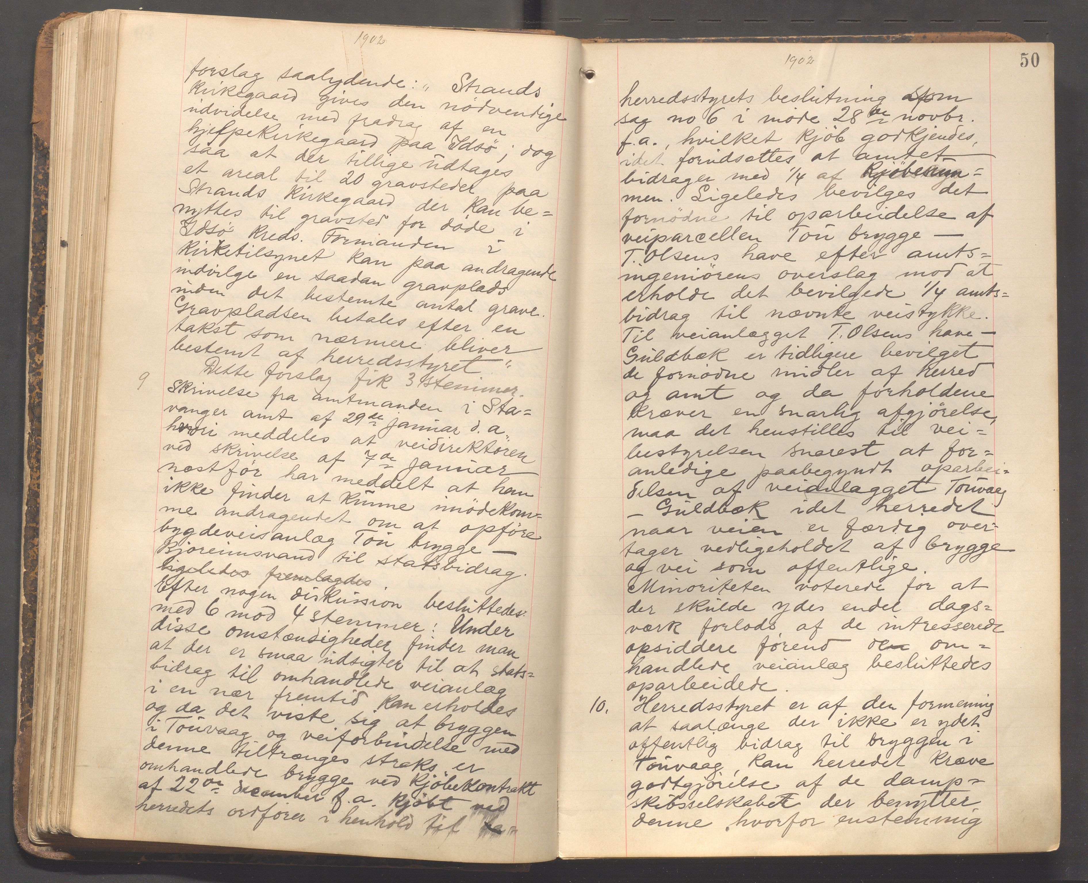 Strand kommune - Formannskapet/Rådmannskontoret, IKAR/A-104/A/Aa/Aaa/L0003: Møtebok, 1900-1912, p. 50