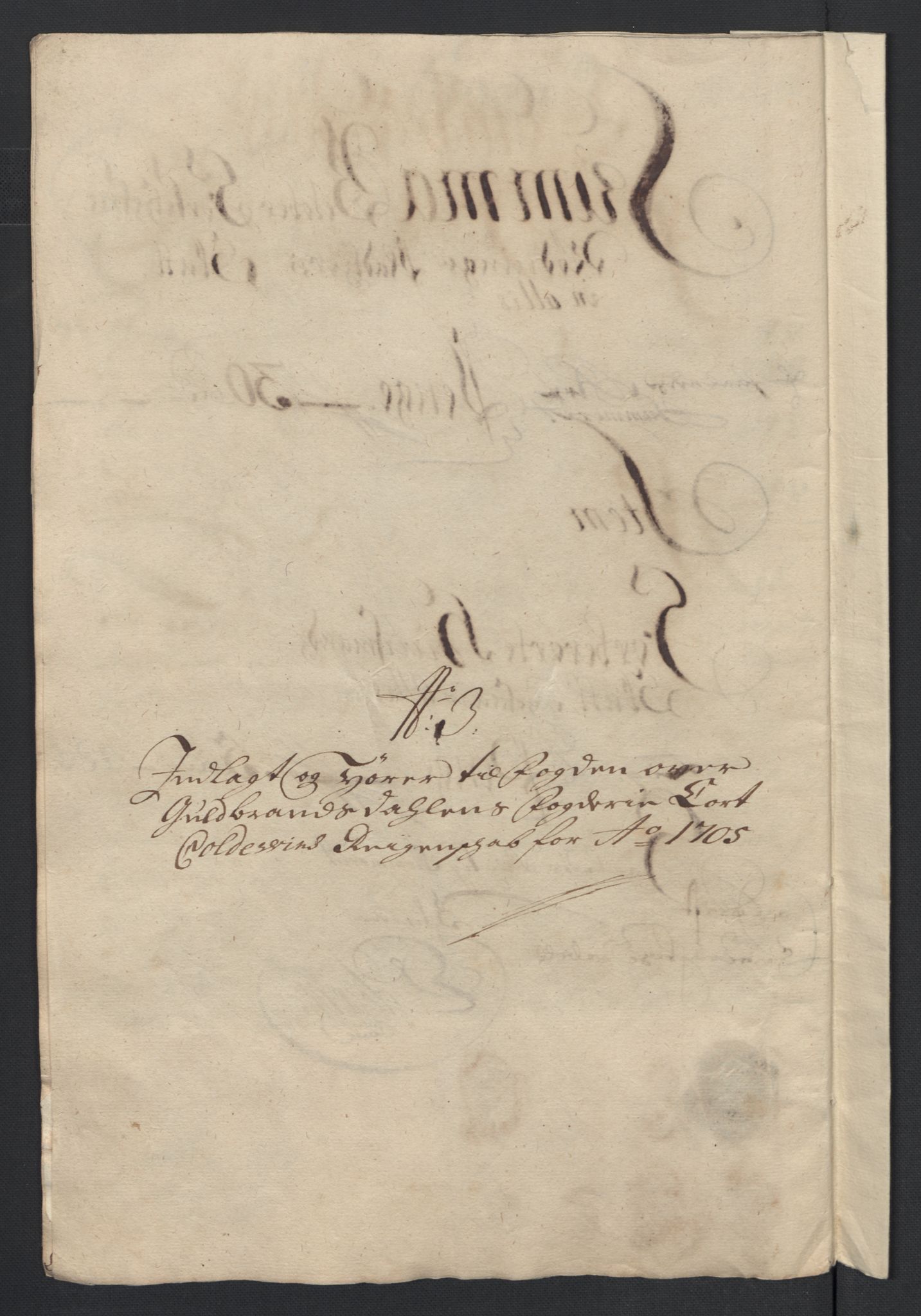 Rentekammeret inntil 1814, Reviderte regnskaper, Fogderegnskap, AV/RA-EA-4092/R17/L1178: Fogderegnskap Gudbrandsdal, 1705-1707, p. 44