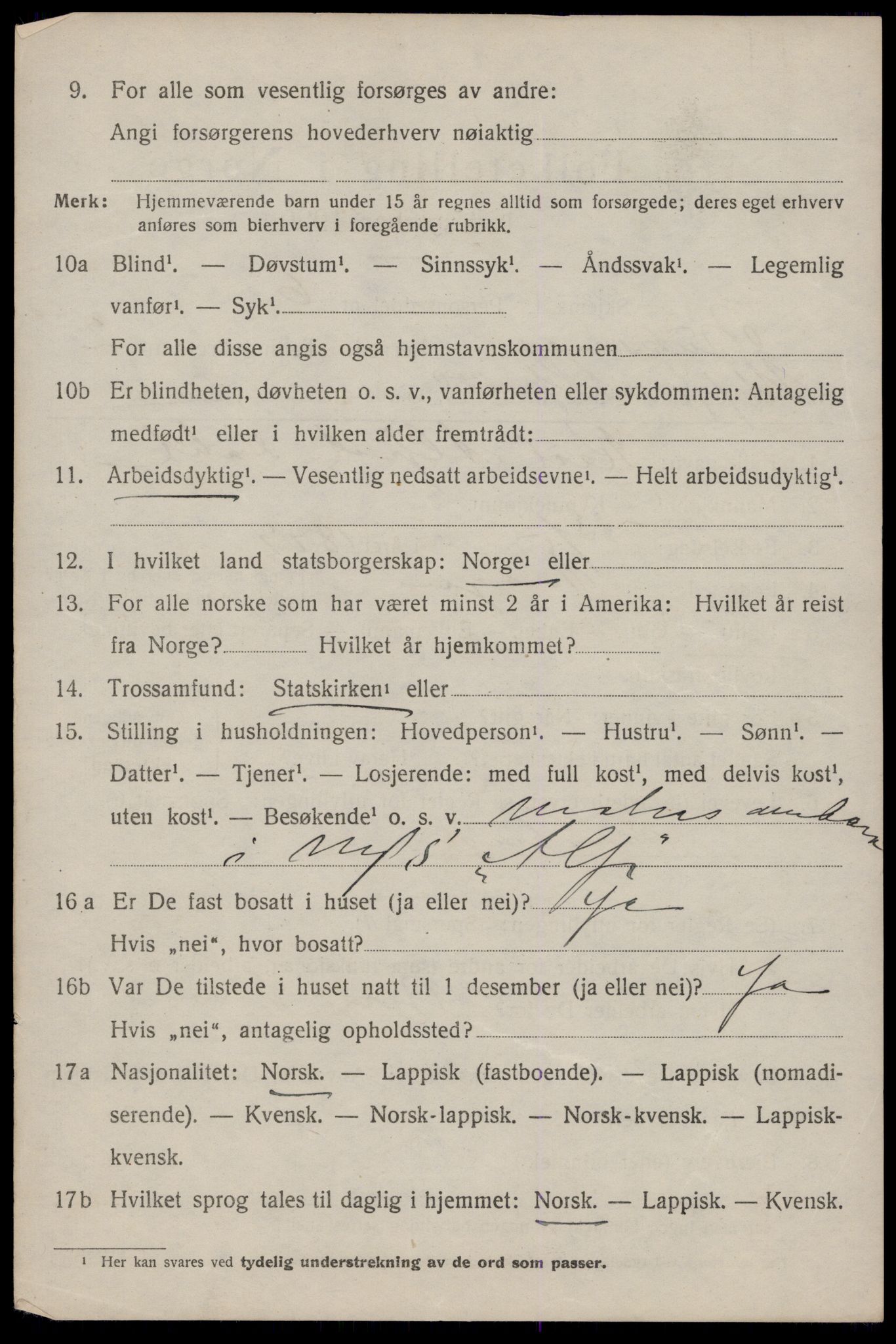 SAT, 1920 census for Buksnes, 1920, p. 3382