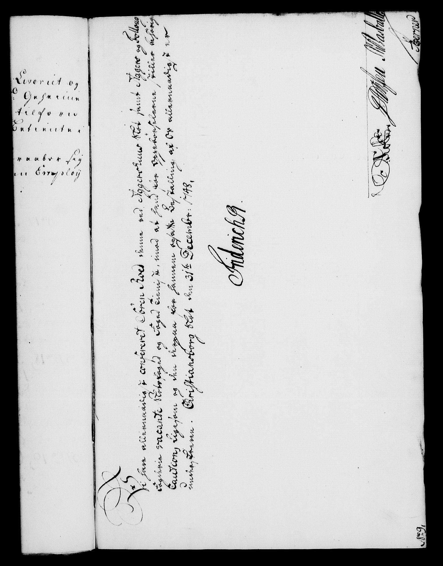 Rentekammeret, Kammerkanselliet, RA/EA-3111/G/Gf/Gfa/L0030: Norsk relasjons- og resolusjonsprotokoll (merket RK 52.30), 1748, p. 708