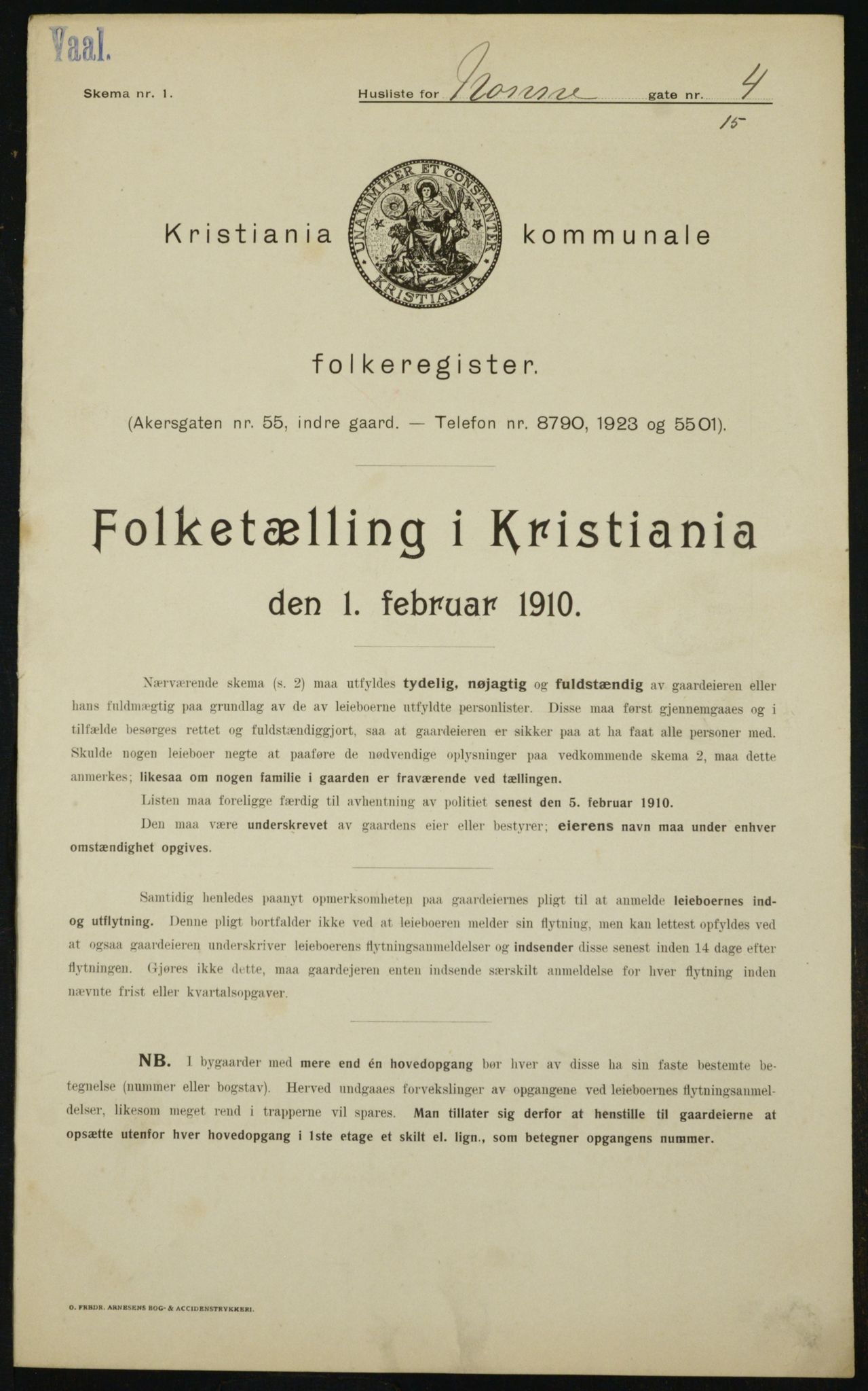 OBA, Municipal Census 1910 for Kristiania, 1910, p. 68904