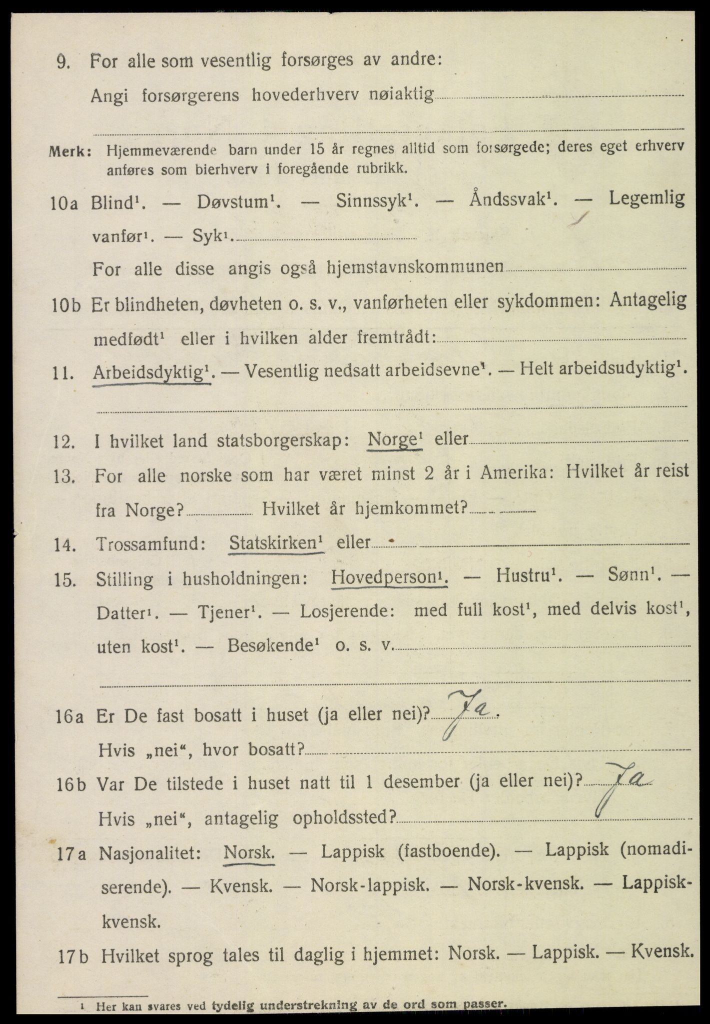 SAT, 1920 census for Lånke, 1920, p. 559