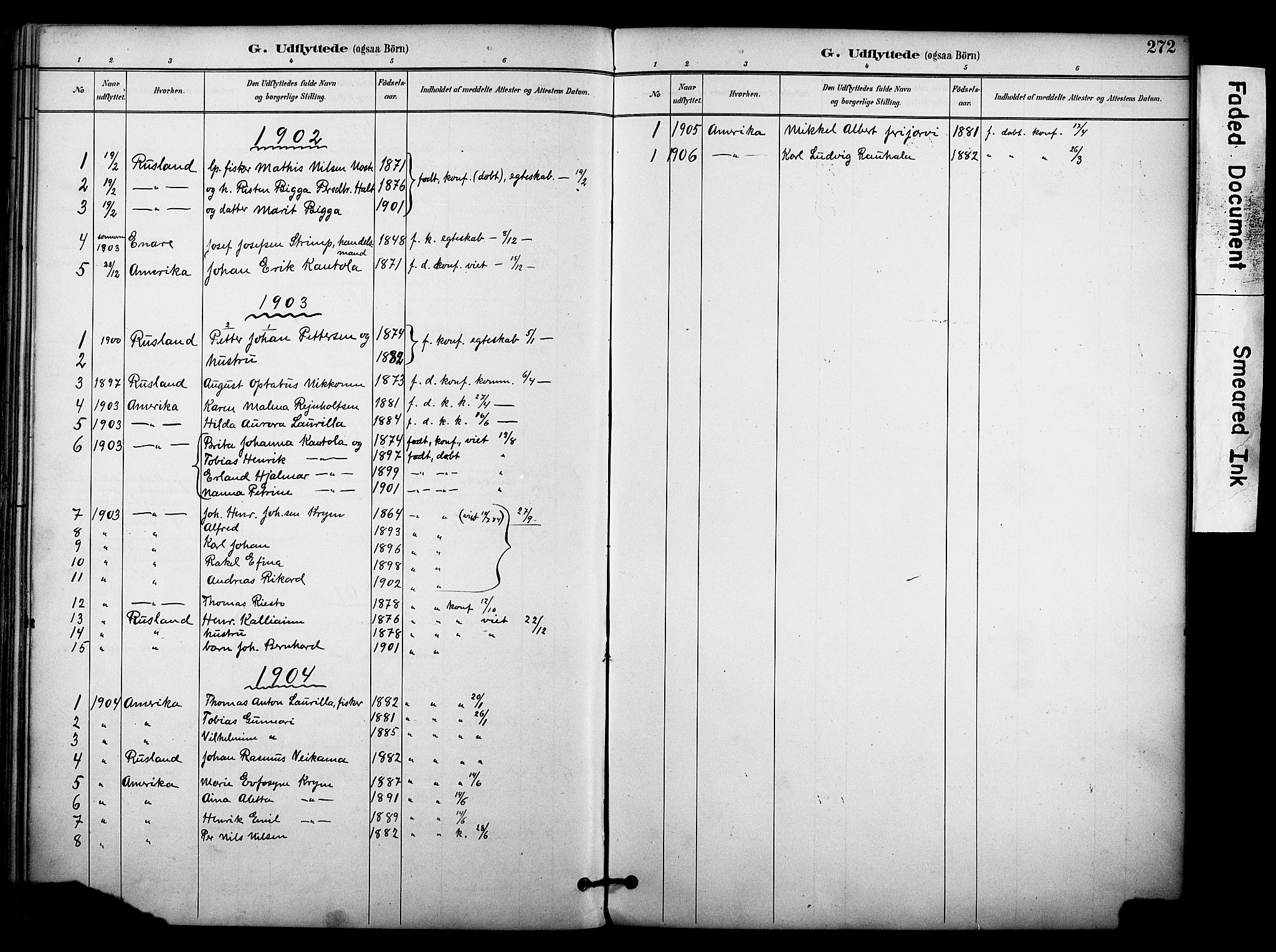 Sør-Varanger sokneprestkontor, SATØ/S-1331/H/Ha/L0004kirke: Parish register (official) no. 4, 1891-1908, p. 272