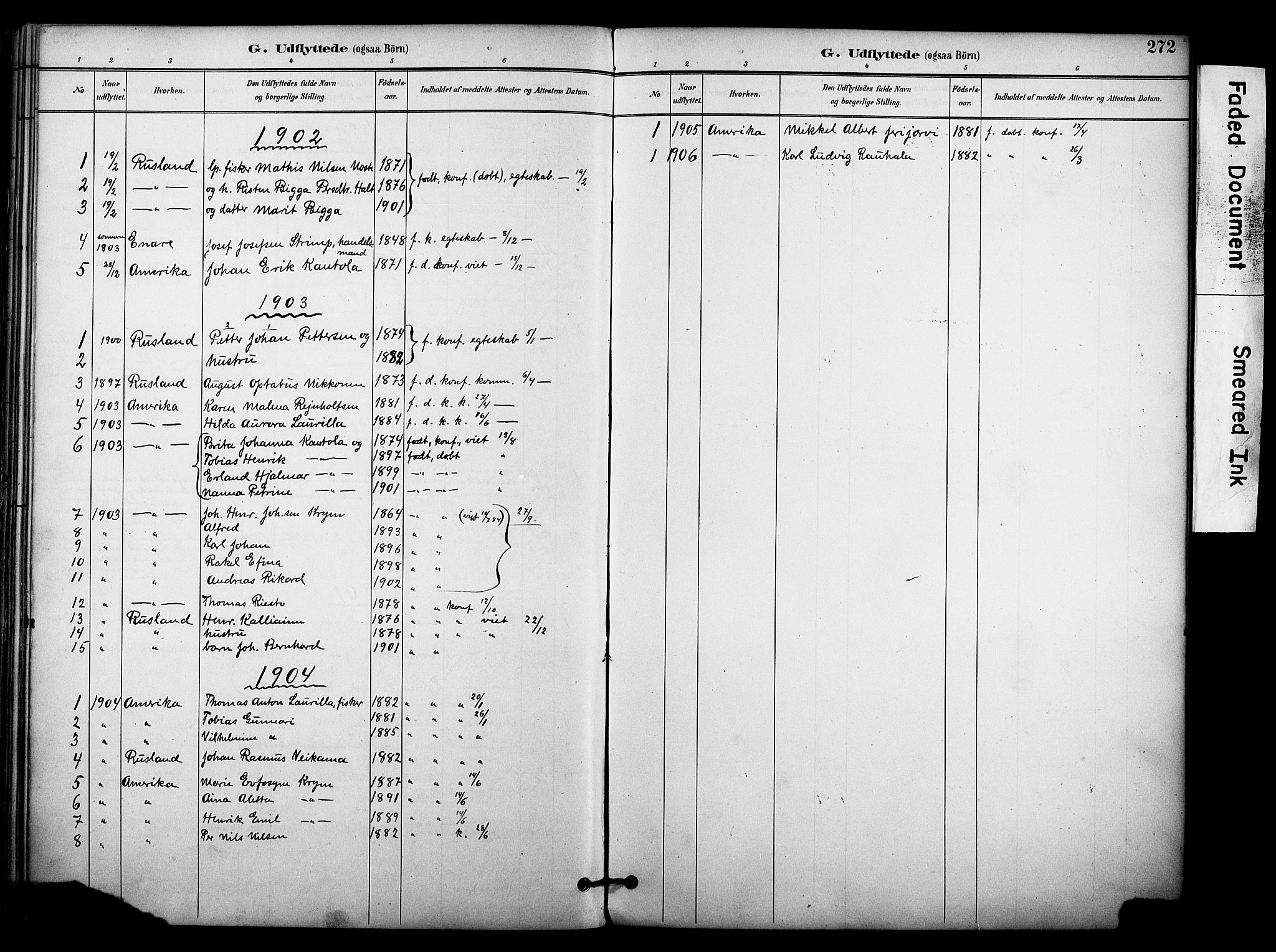 Sør-Varanger sokneprestkontor, AV/SATØ-S-1331/H/Ha/L0004kirke: Parish register (official) no. 4, 1891-1908, p. 272