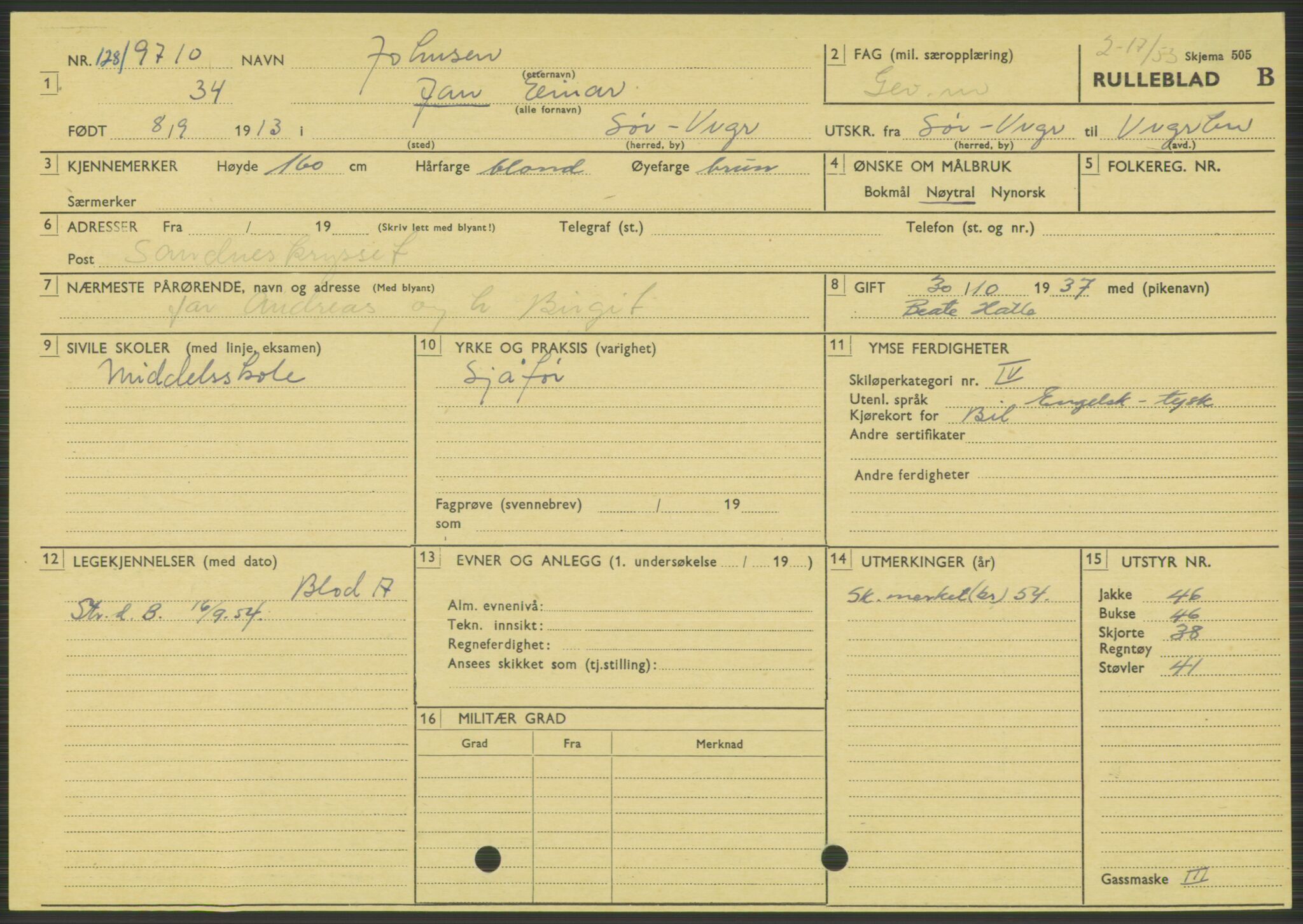 Forsvaret, Varanger bataljon, AV/RA-RAFA-2258/1/D/L0444: Rulleblad for menige født 1913-1914, 1913-1914, p. 126