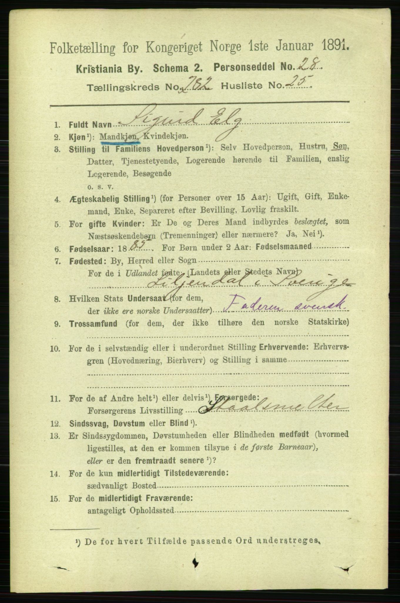 RA, 1891 census for 0301 Kristiania, 1891, p. 172547