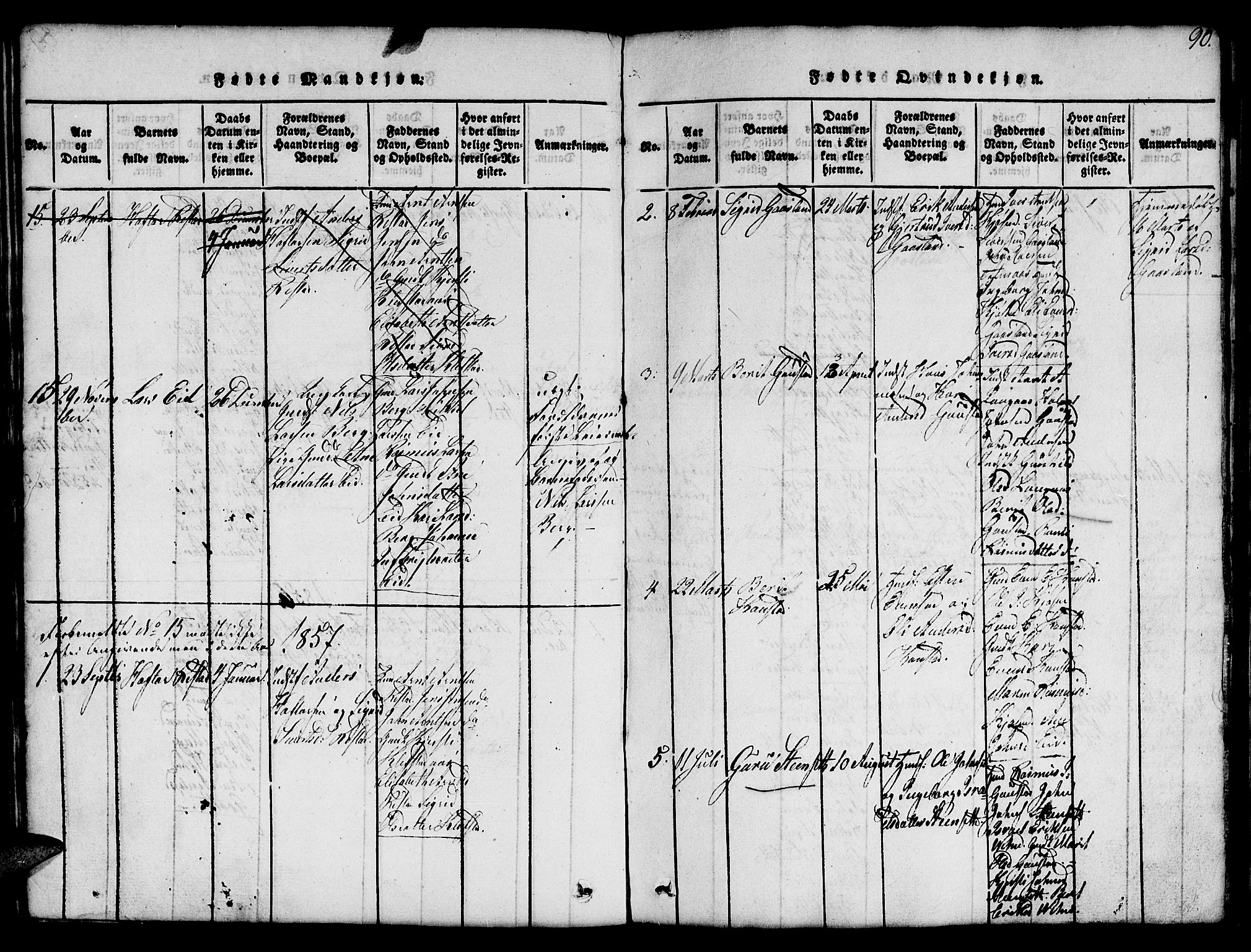 Ministerialprotokoller, klokkerbøker og fødselsregistre - Sør-Trøndelag, SAT/A-1456/694/L1130: Parish register (copy) no. 694C02, 1816-1857, p. 90