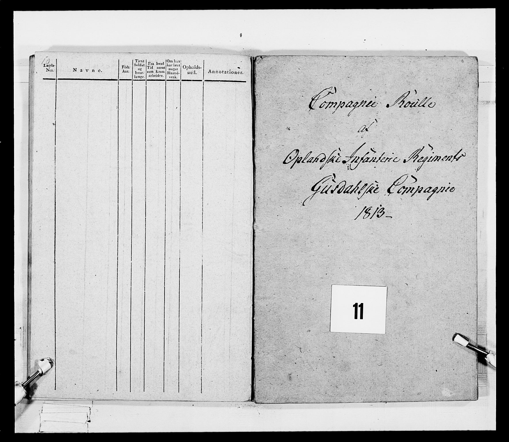 Generalitets- og kommissariatskollegiet, Det kongelige norske kommissariatskollegium, RA/EA-5420/E/Eh/L0069: Opplandske gevorbne infanteriregiment, 1810-1818, p. 514