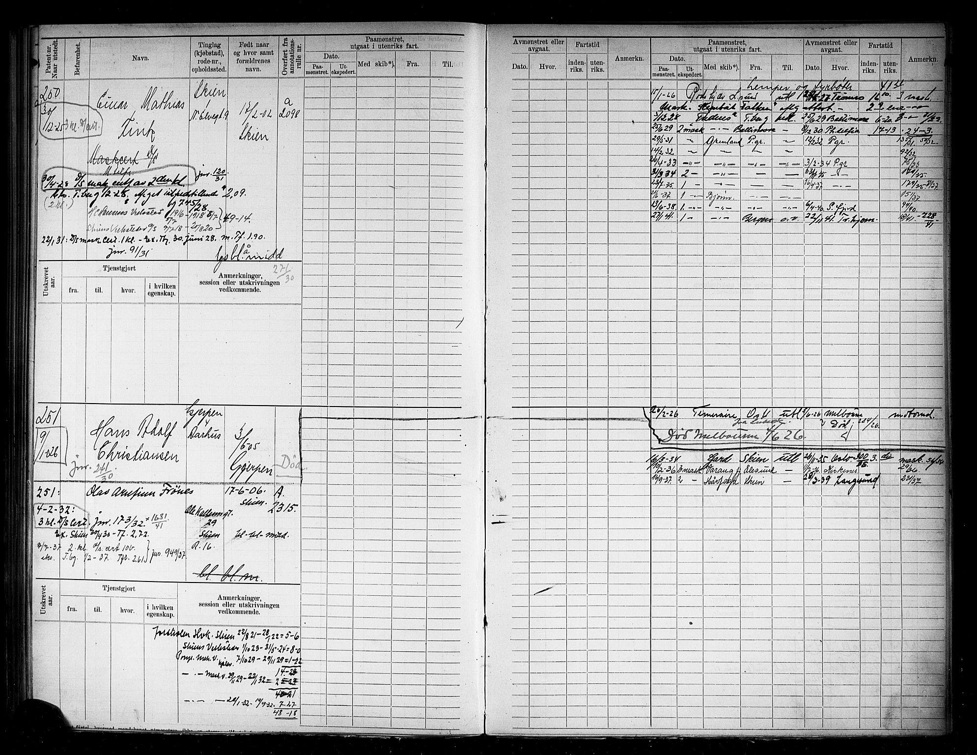 Skien innrulleringskontor, AV/SAKO-A-832/F/Fb/L0009: Hovedrulle, 1885-1931, p. 131