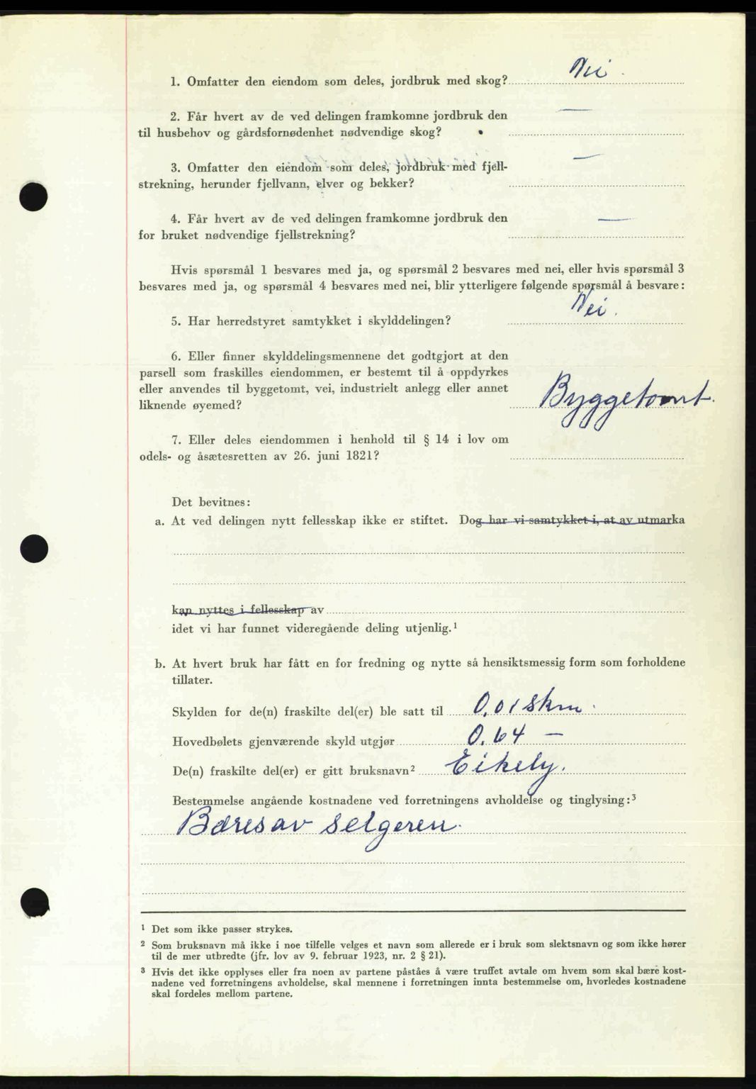 Nedenes sorenskriveri, AV/SAK-1221-0006/G/Gb/Gba/L0060: Mortgage book no. A12, 1948-1949, Diary no: : 720/1949