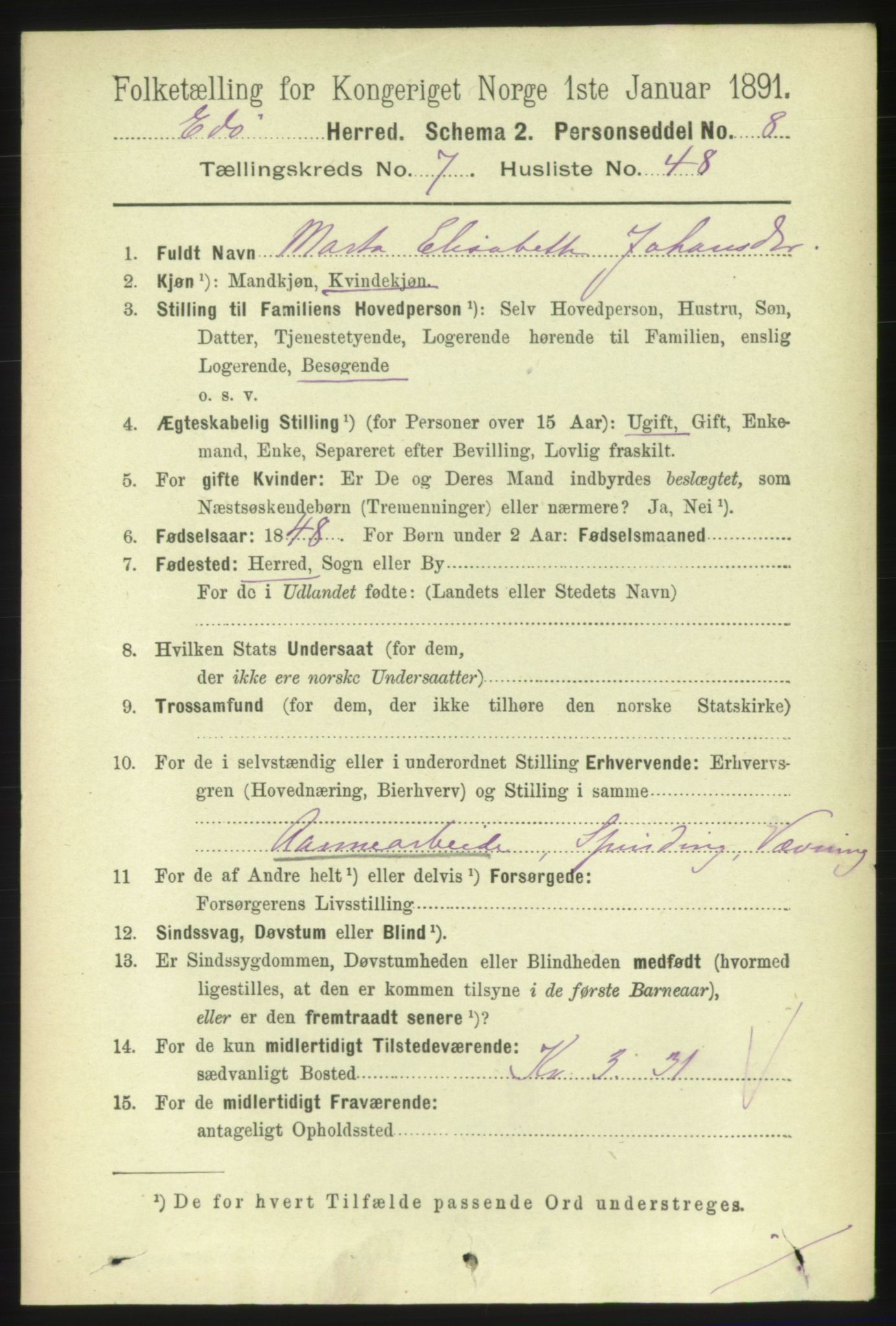 RA, 1891 census for 1573 Edøy, 1891, p. 1916