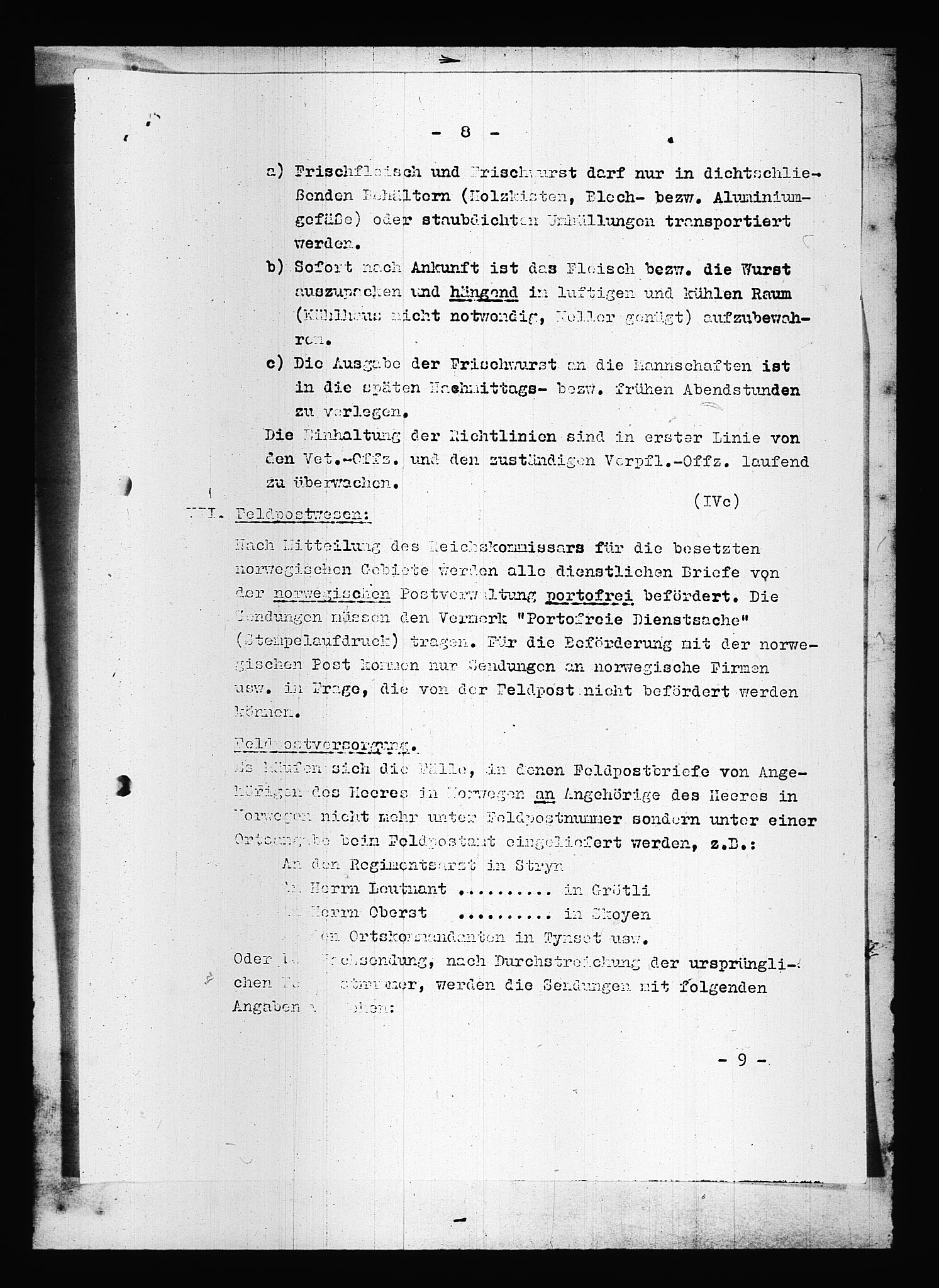 Documents Section, RA/RAFA-2200/V/L0087: Amerikansk mikrofilm "Captured German Documents".
Box No. 726.  FKA jnr. 601/1954., 1940, p. 681