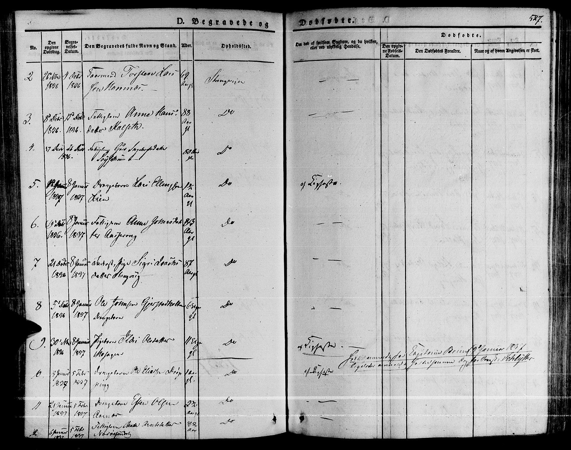 Ministerialprotokoller, klokkerbøker og fødselsregistre - Møre og Romsdal, AV/SAT-A-1454/592/L1024: Parish register (official) no. 592A03 /1, 1831-1849, p. 527