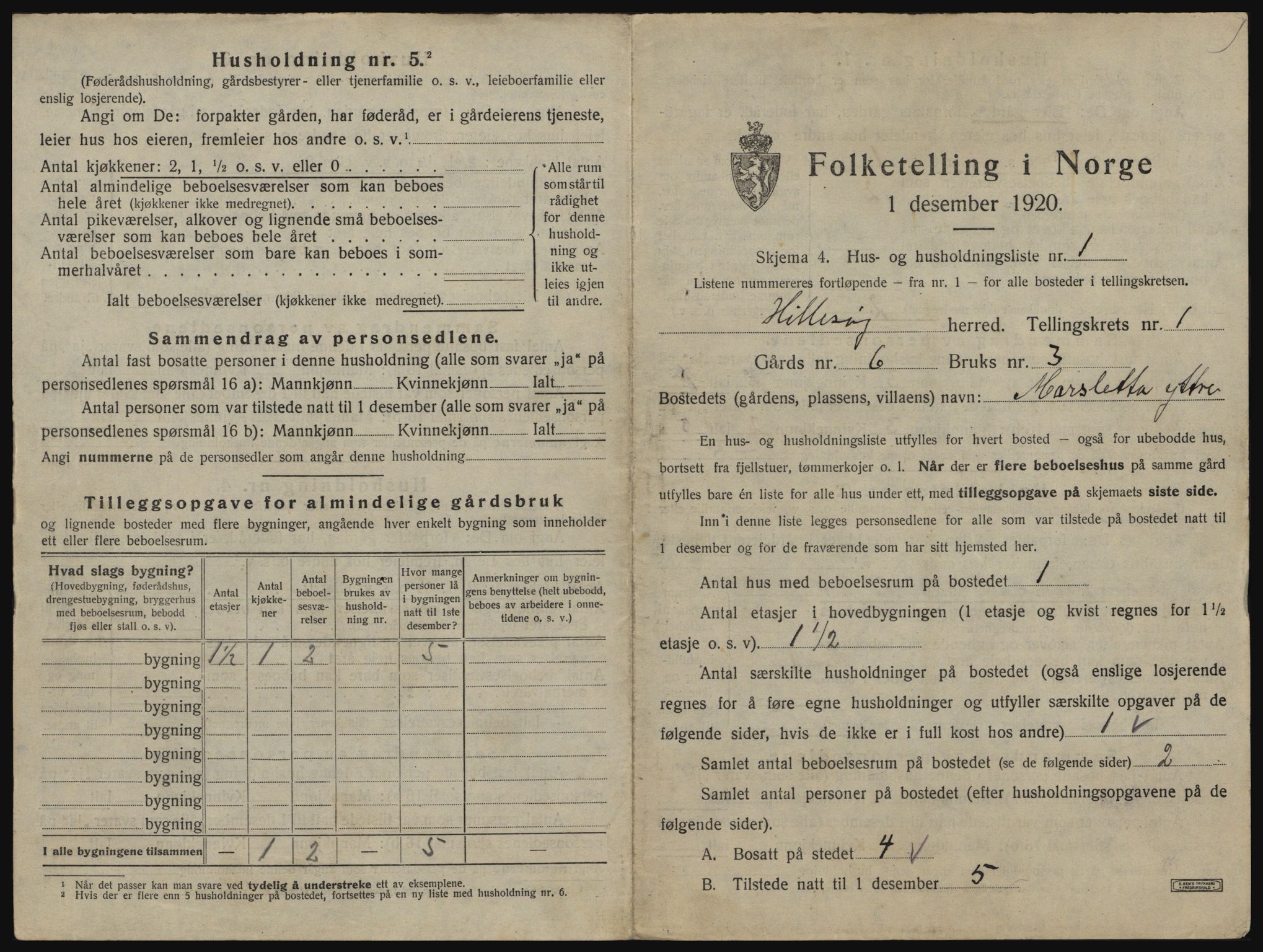 SATØ, 1920 census for Hillesøy, 1920, p. 37