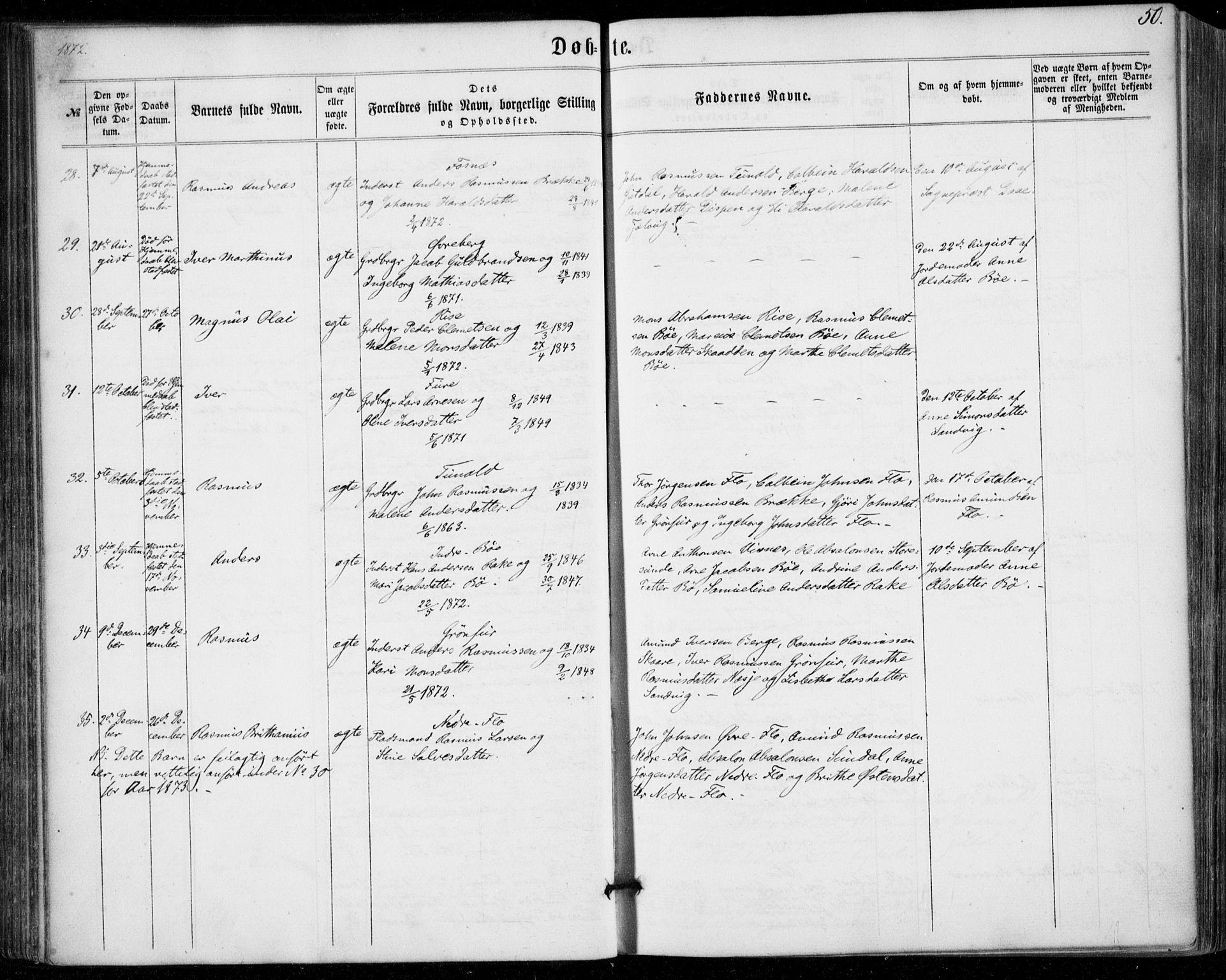 Stryn Sokneprestembete, SAB/A-82501: Parish register (official) no. A 3, 1862-1877, p. 50