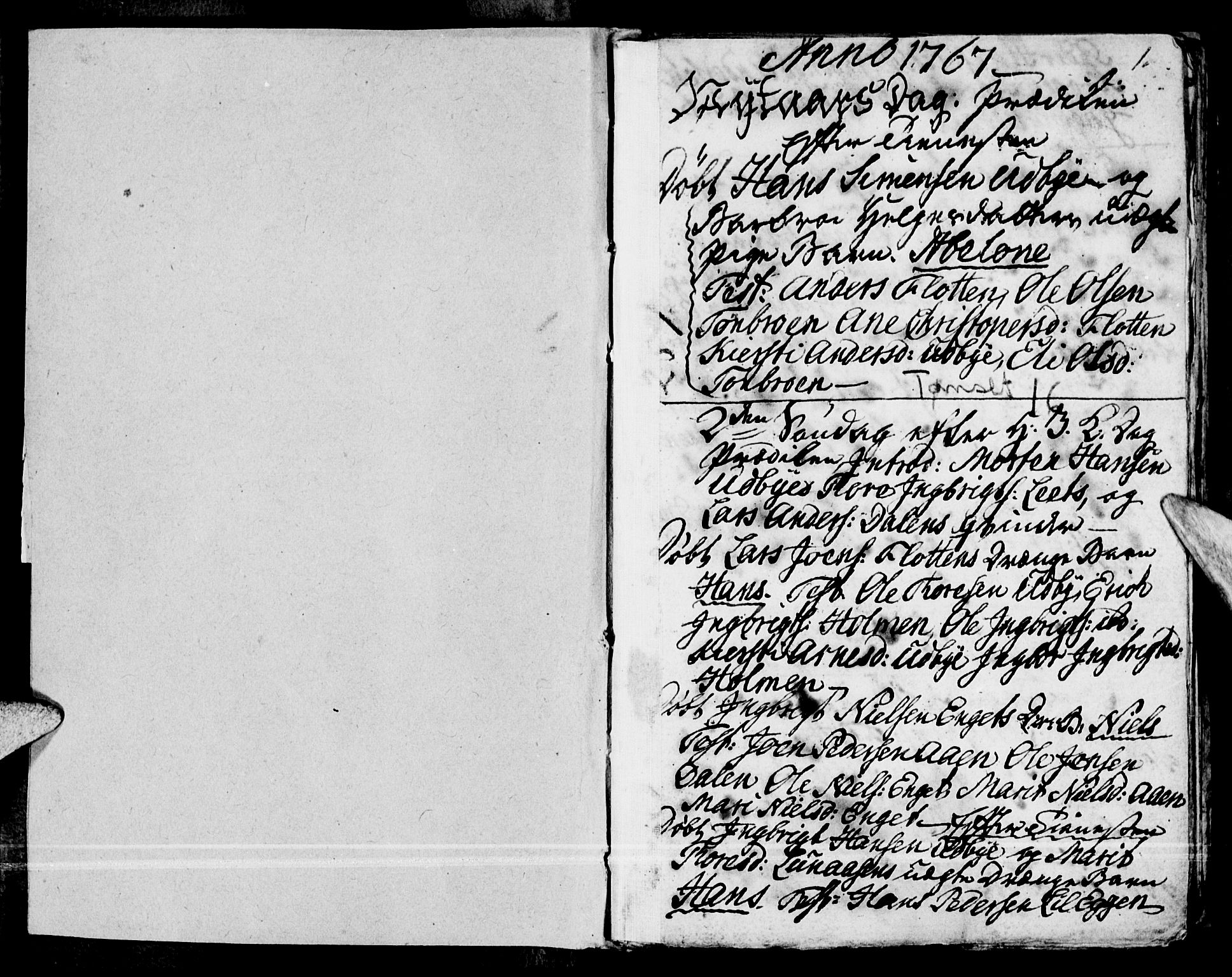 Tynset prestekontor, SAH/PREST-058/H/Ha/Haa/L0008: Parish register (official) no. 8, 1767-1778, p. 0-1
