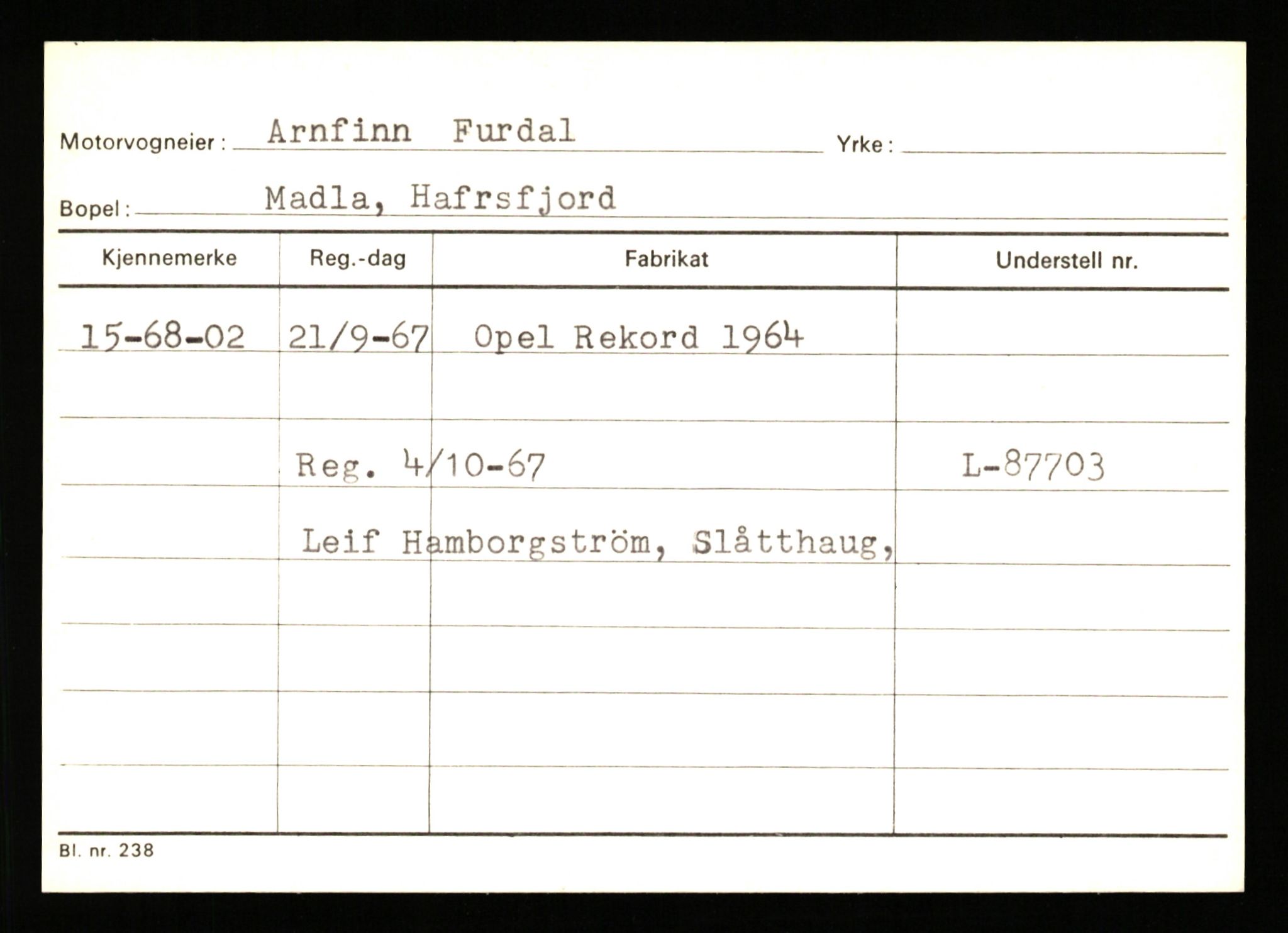 Stavanger trafikkstasjon, AV/SAST-A-101942/0/G/L0010: Registreringsnummer: 130000 - 239953, 1930-1971, p. 909