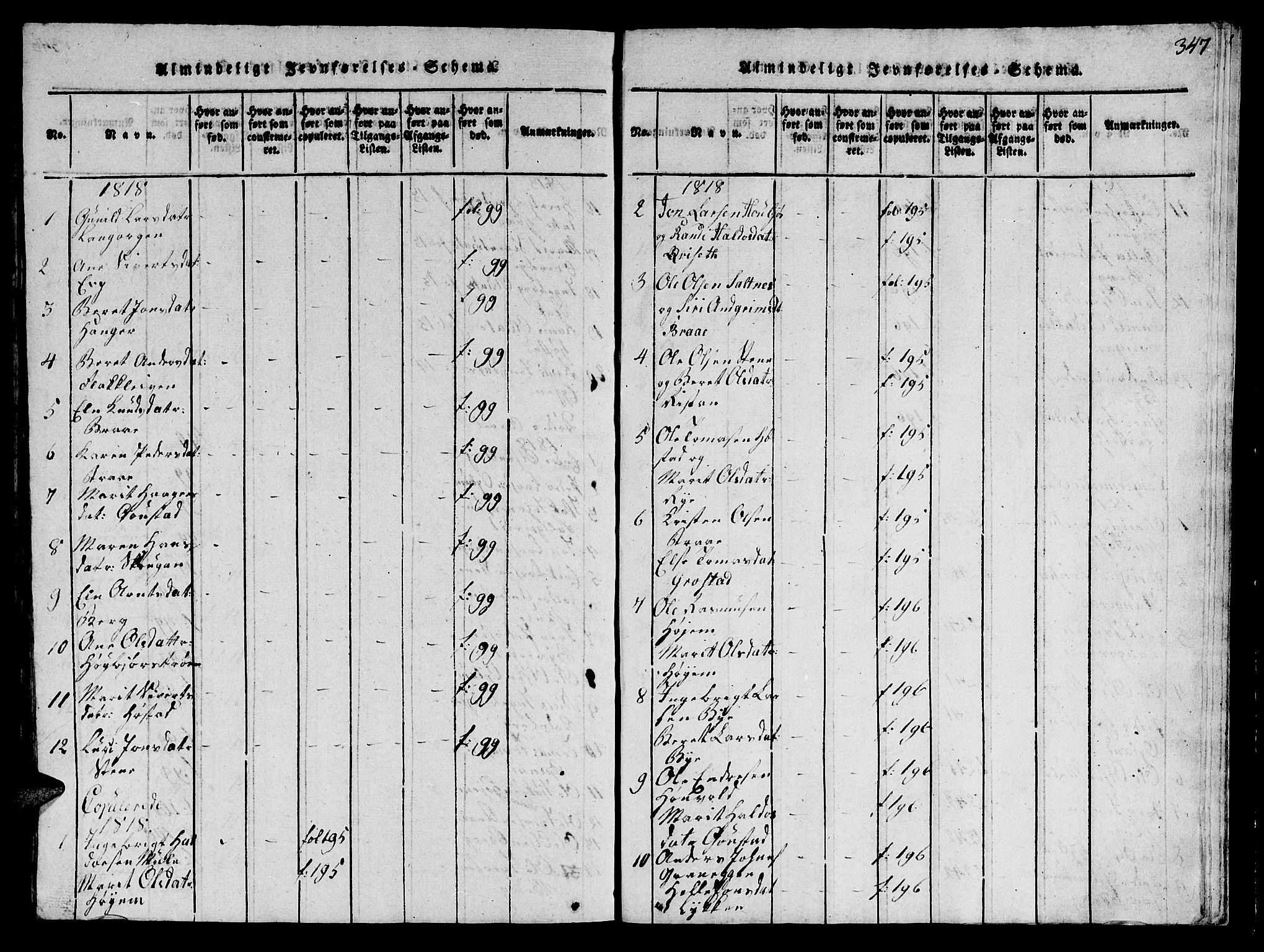 Ministerialprotokoller, klokkerbøker og fødselsregistre - Sør-Trøndelag, SAT/A-1456/612/L0385: Parish register (copy) no. 612C01, 1816-1845, p. 347