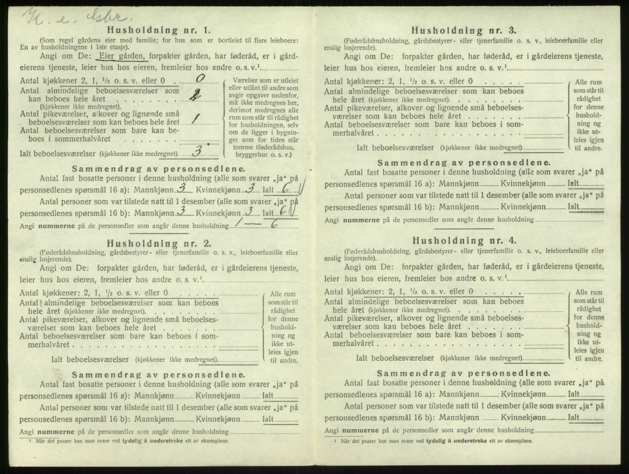 SAB, 1920 census for Hyllestad, 1920, p. 569