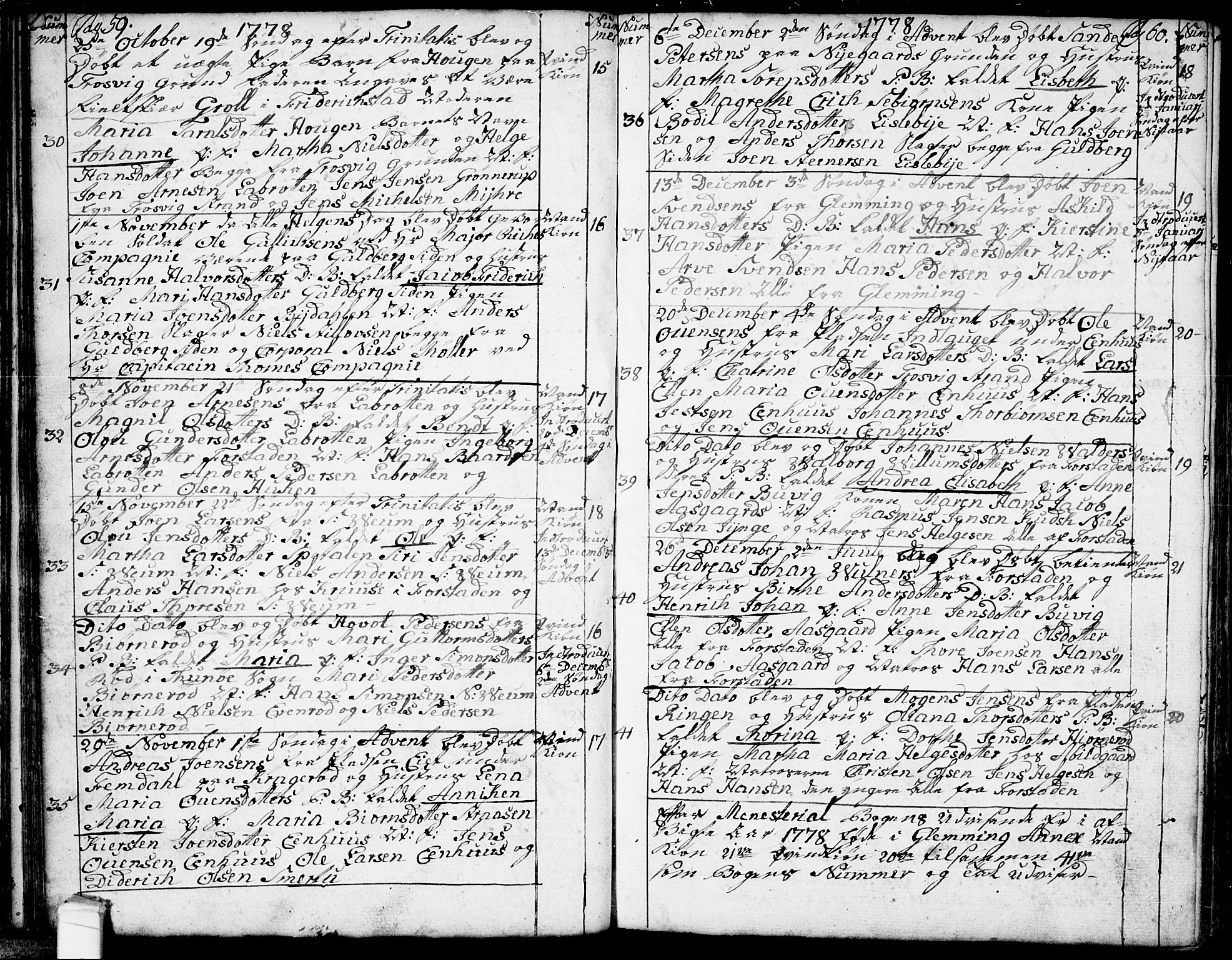 Glemmen prestekontor Kirkebøker, AV/SAO-A-10908/F/Fa/L0002: Parish register (official) no. 2, 1771-1803, p. 59-60