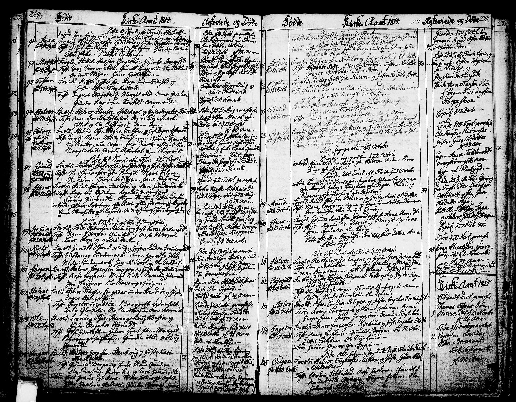 Bø kirkebøker, SAKO/A-257/F/Fa/L0005: Parish register (official) no. 5, 1785-1815, p. 269-270