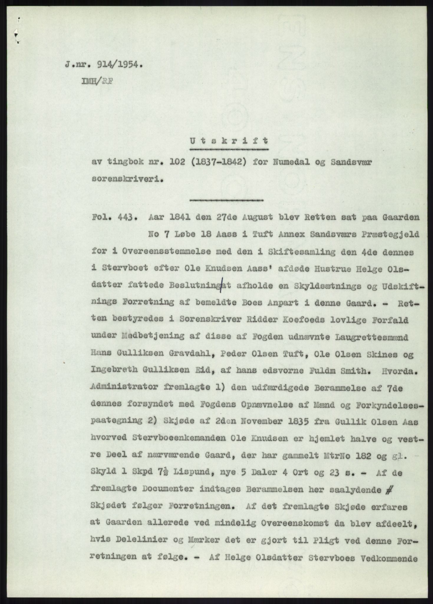 Statsarkivet i Kongsberg, SAKO/A-0001, 1944-1954, p. 478