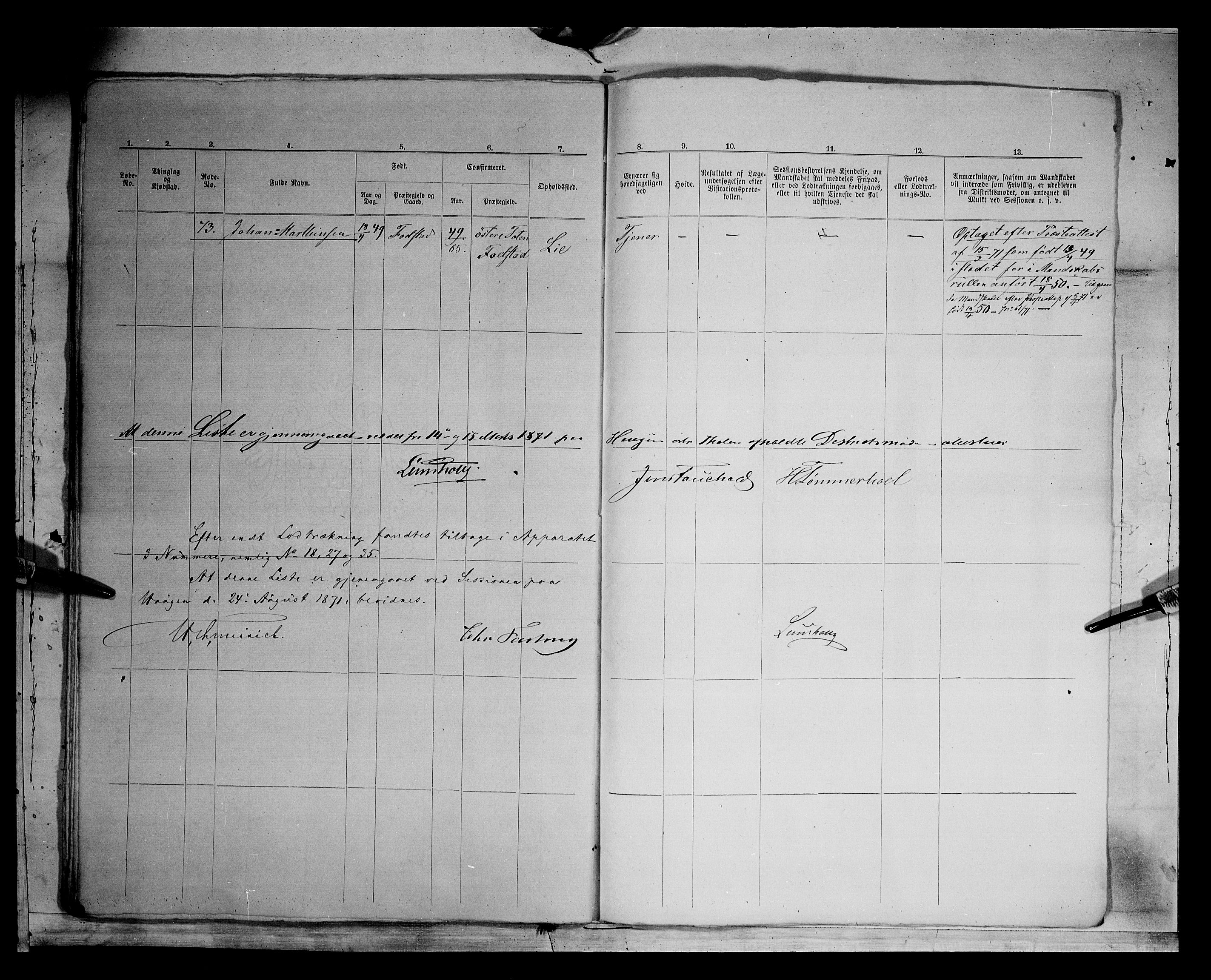 Fylkesmannen i Oppland, AV/SAH-FYO-002/1/K/Kg/L1168: Østre og Vestre Toten, 1871-1879, p. 8141