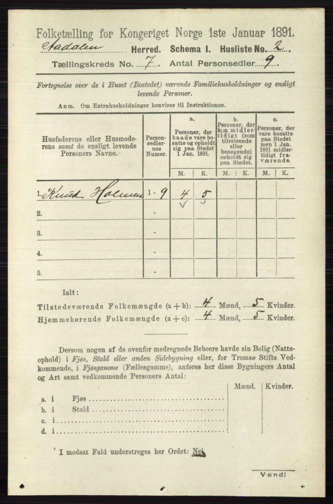 RA, 1891 census for 0614 Ådal, 1891, p. 3013