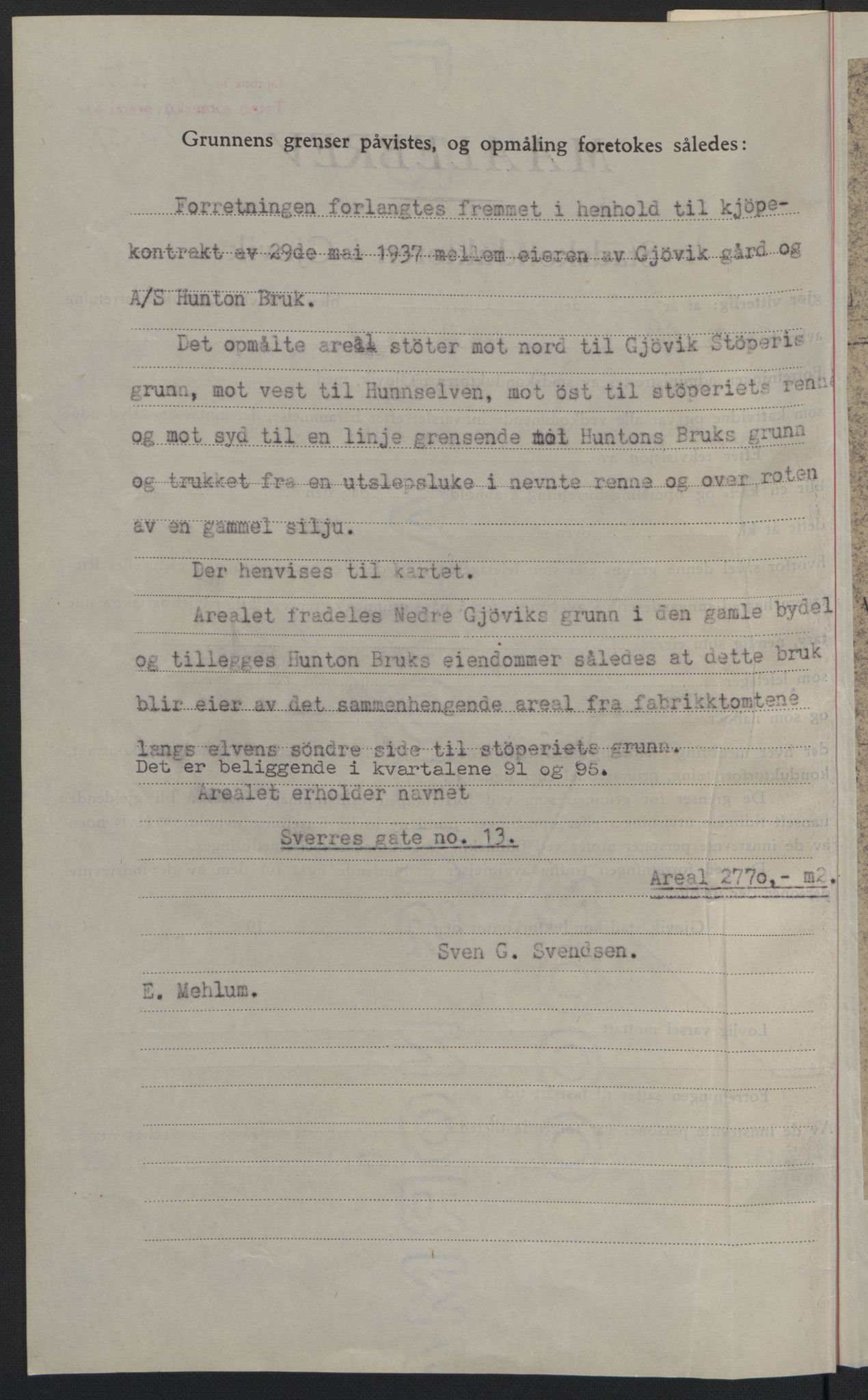 Toten tingrett, SAH/TING-006/H/Hb/Hbc/L0003: Mortgage book no. Hbc-03, 1937-1938, Diary no: : 2338/1937