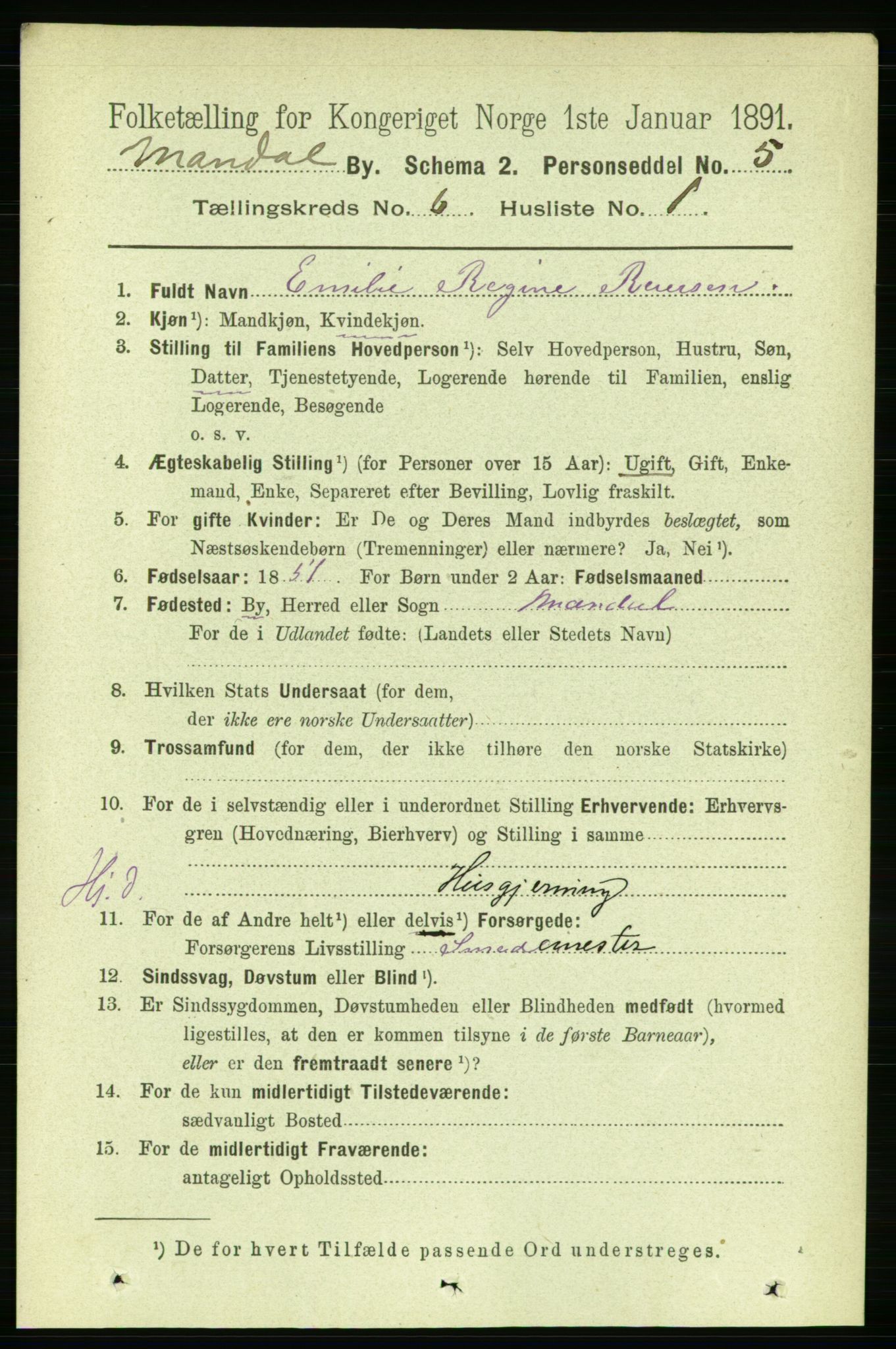 RA, 1891 census for 1002 Mandal, 1891, p. 2055