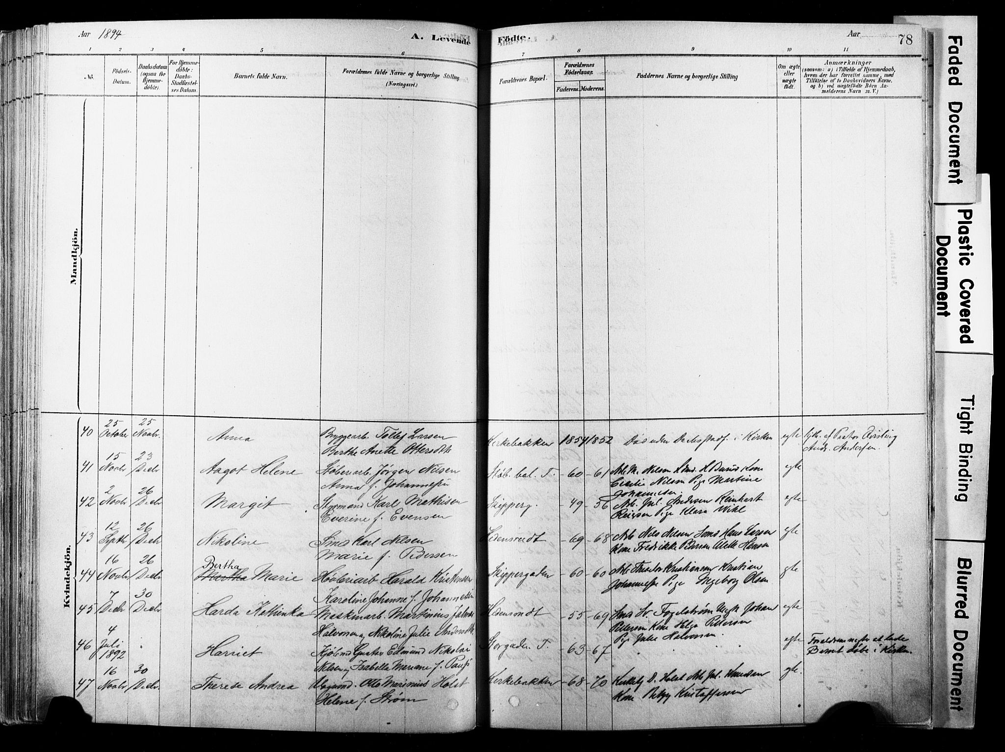 Strømsø kirkebøker, SAKO/A-246/F/Fb/L0006: Parish register (official) no. II 6, 1879-1910, p. 78